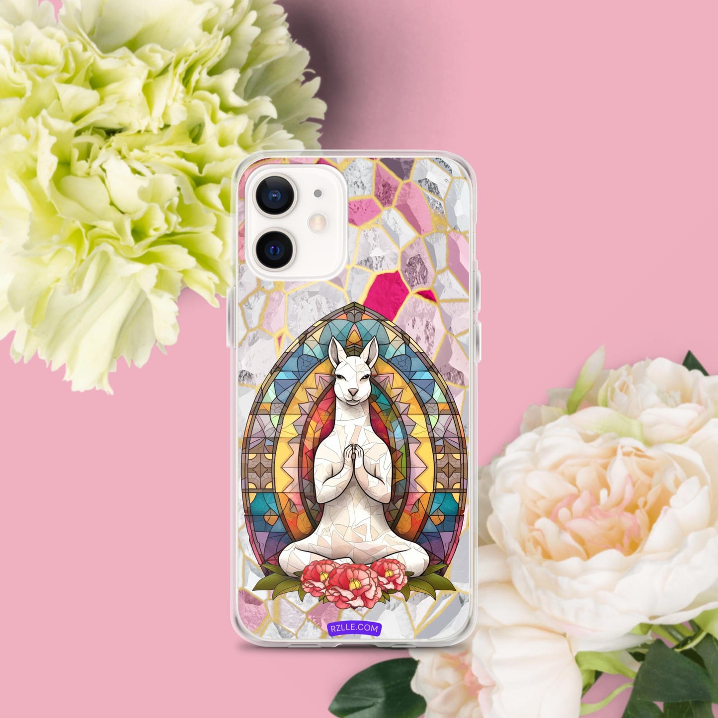 Kangaroo Stained Glass Clear Phone Case for iPhone®