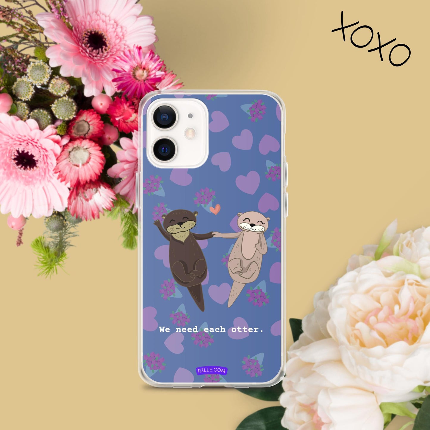 Cute Otters Clear Phone Case for iPhone®