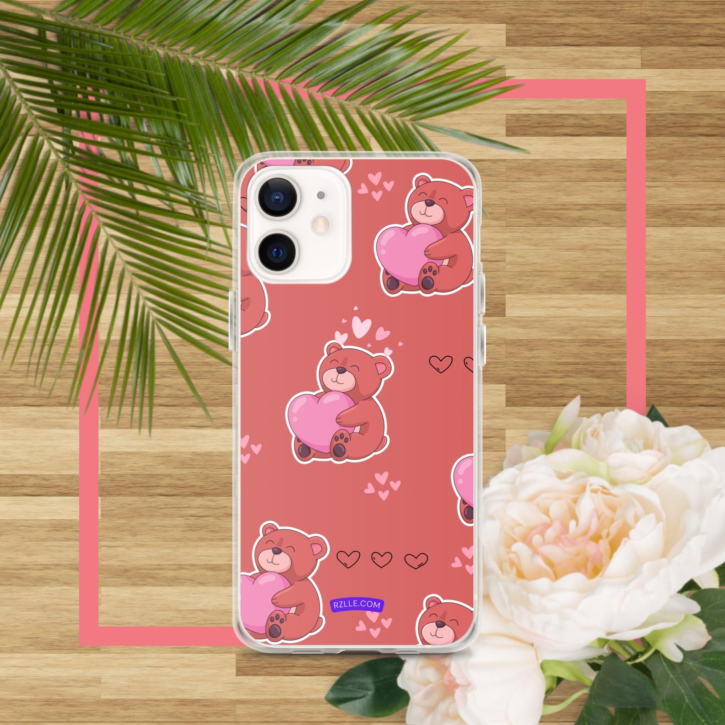 Bear Hug  Heart Clear Phone Case for iPhone®