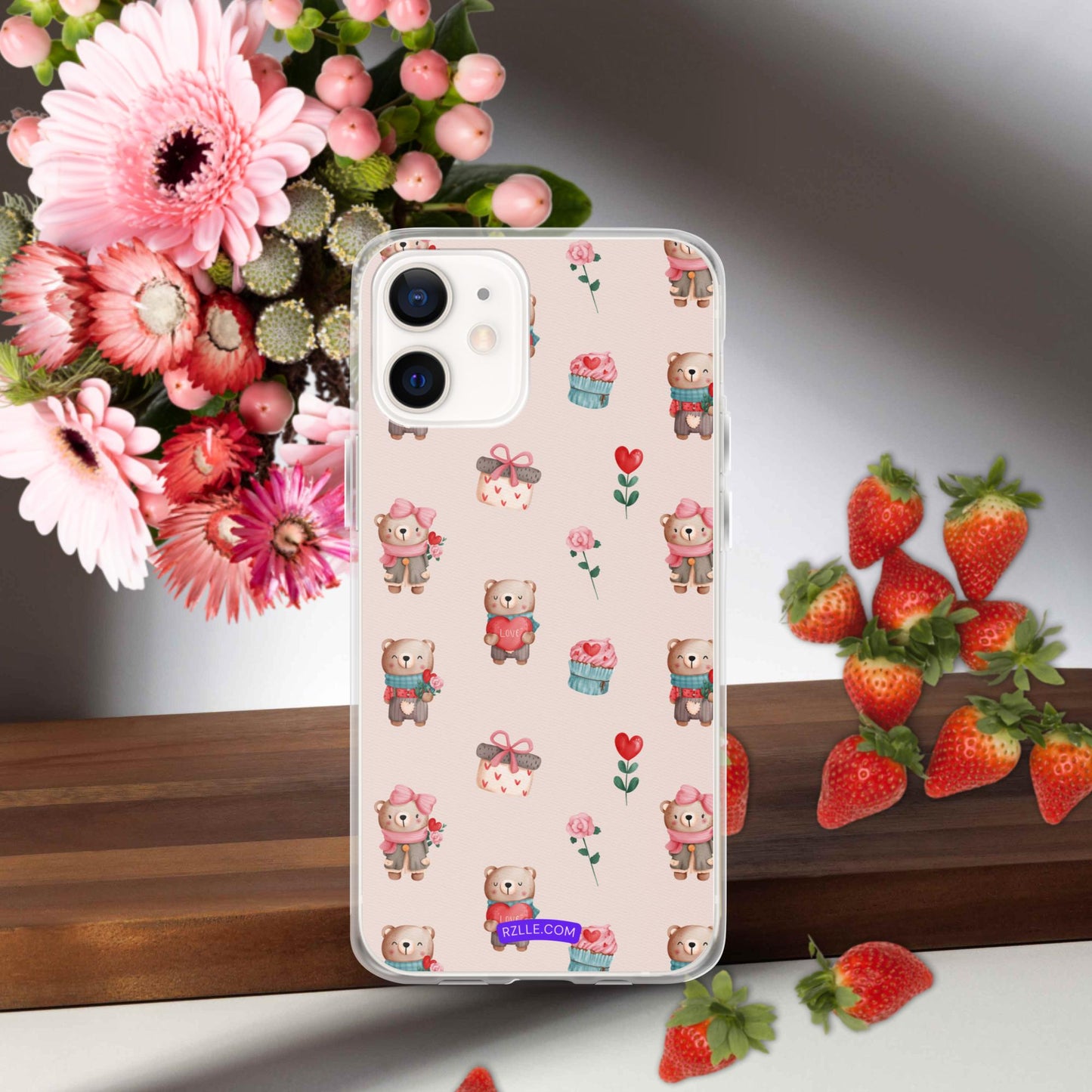 Cute Valentine Bears Clear Phone Case for iPhone®