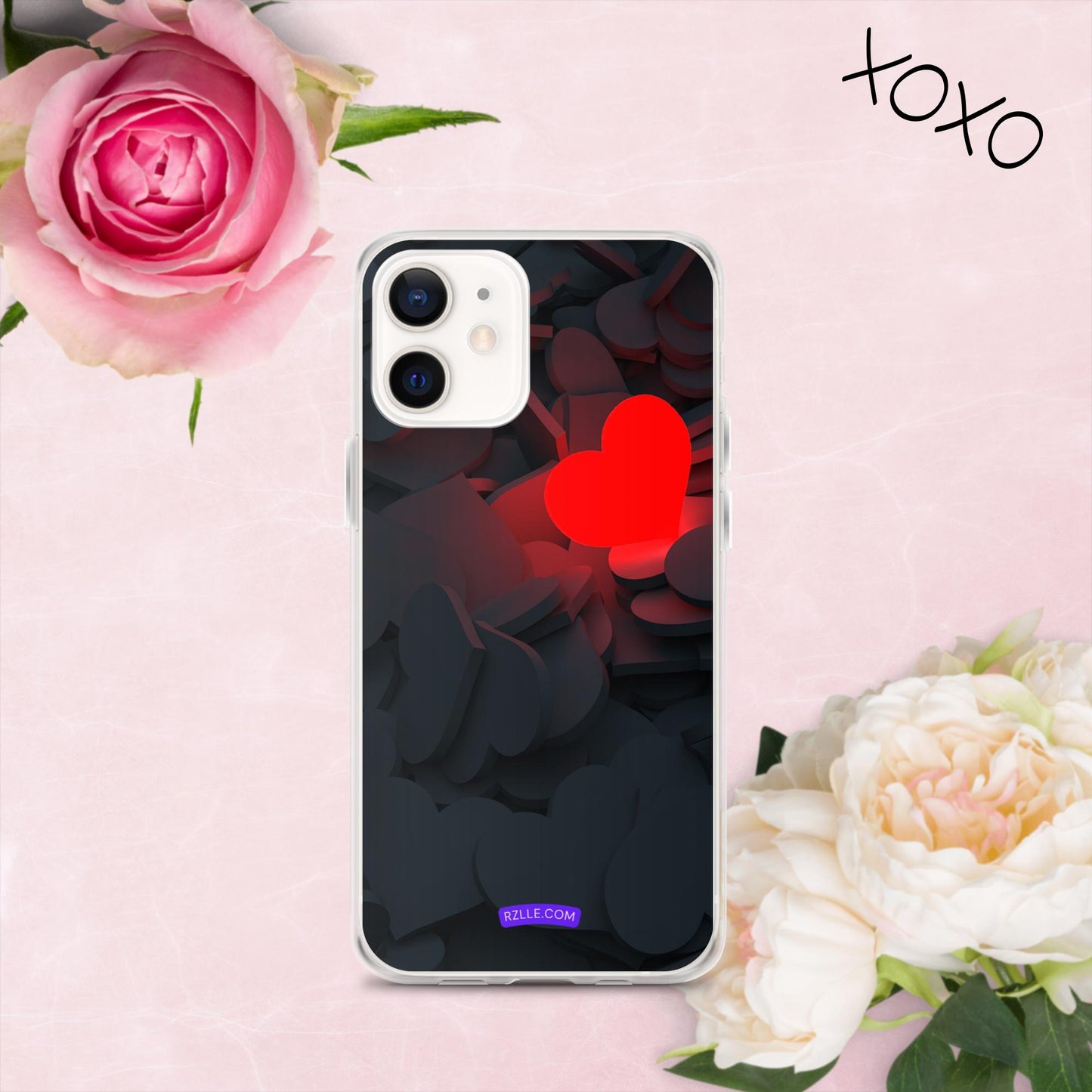 Glowing Heart Clear Phone Case for iPhone®