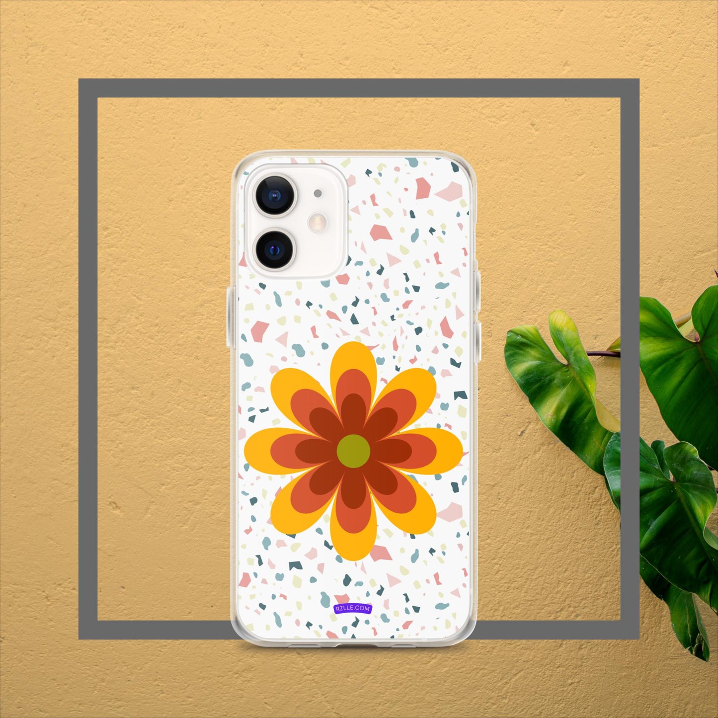 Big Retro Flower Clear Case for iPhone®