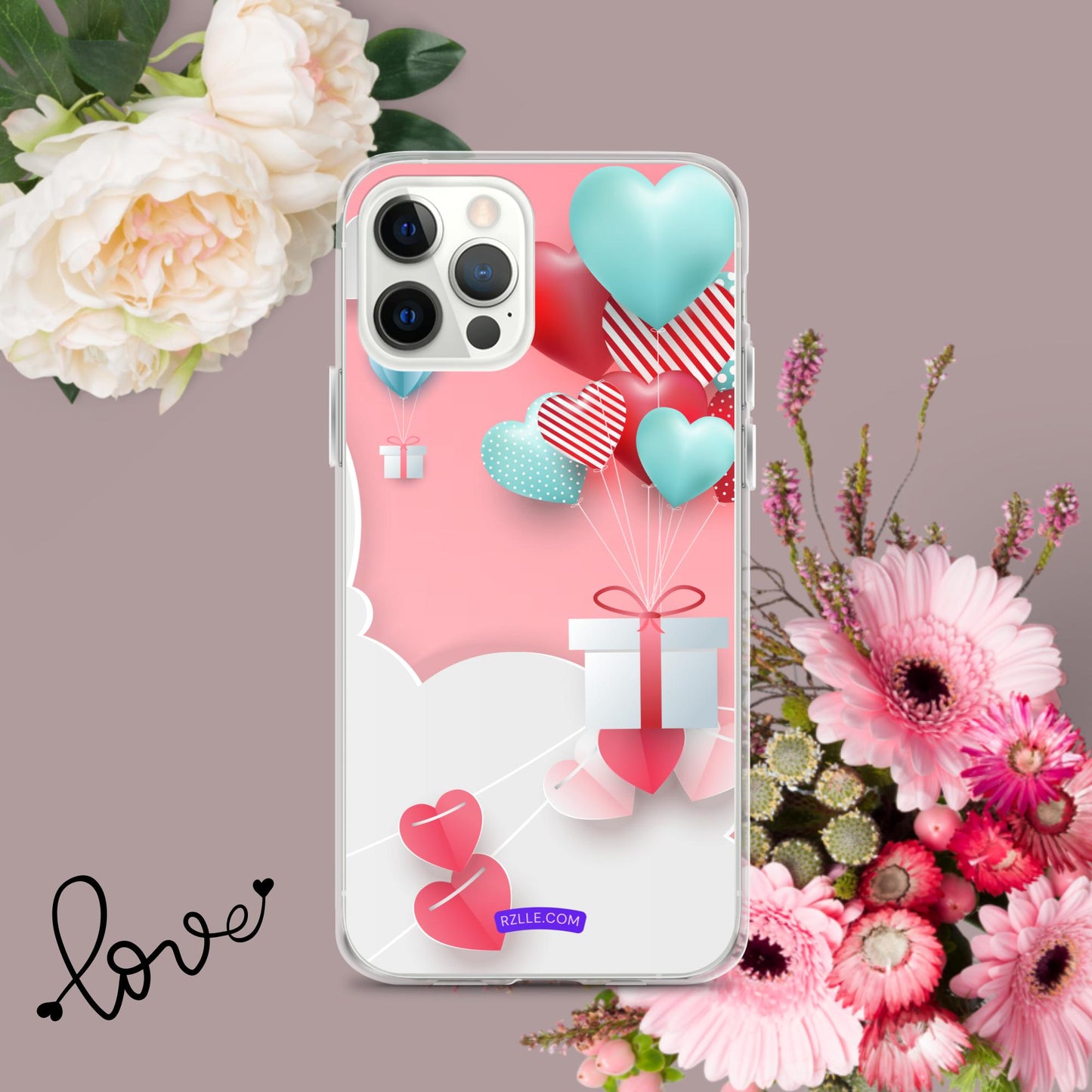 Hearts & Gifts Clear Phone Case for iPhone®