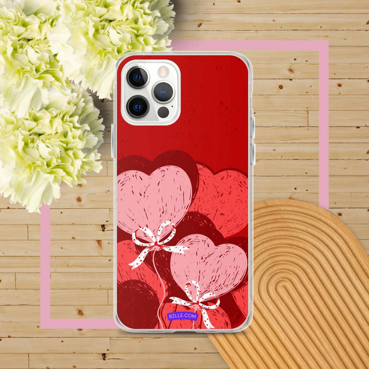 Hearts With Bows Clear Phone Case for iPhone®