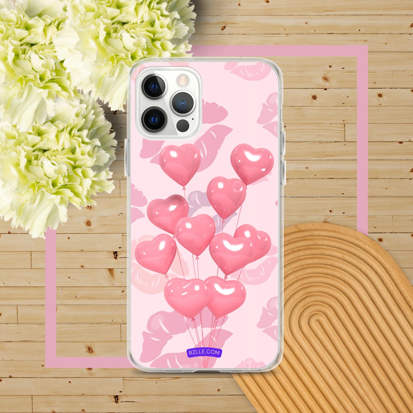 Pink Balloon Hearts Clear Phone Case for iPhone®