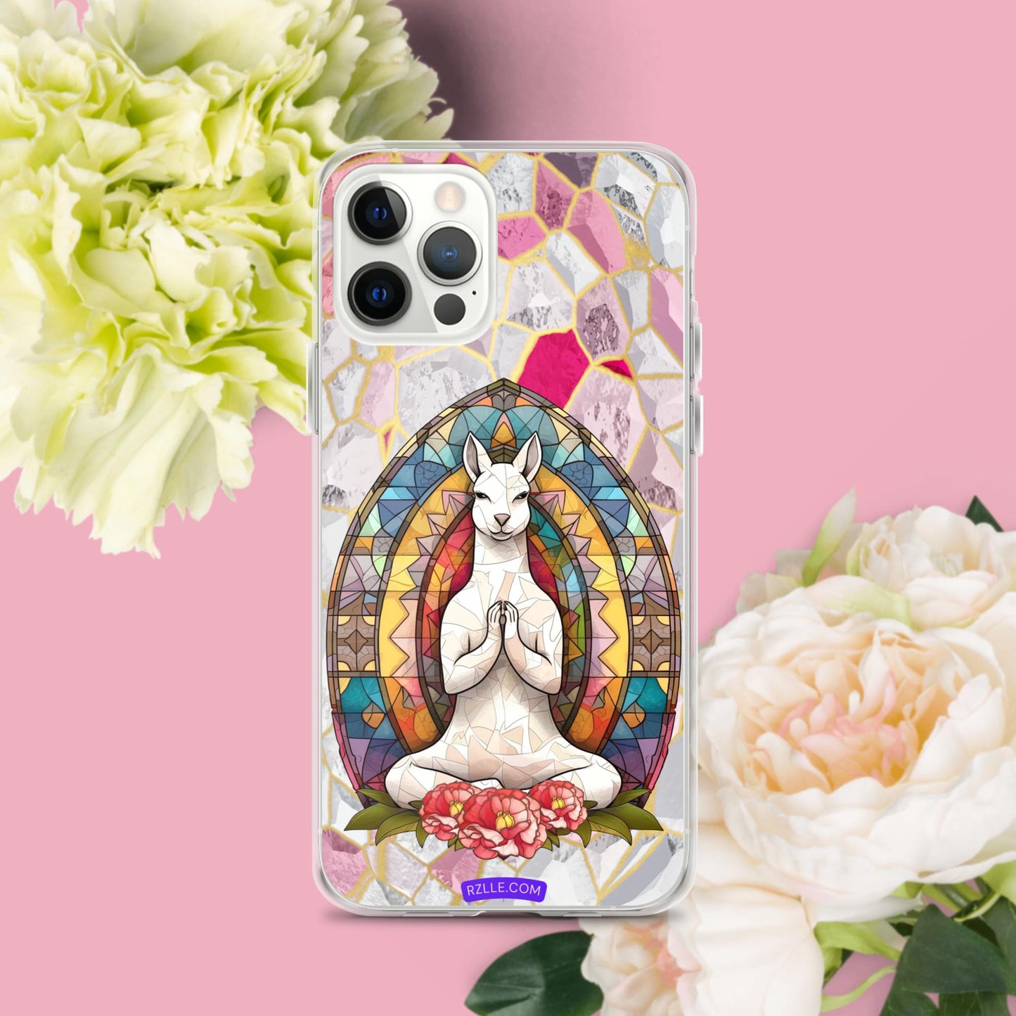 Kangaroo Stained Glass Clear Phone Case for iPhone®