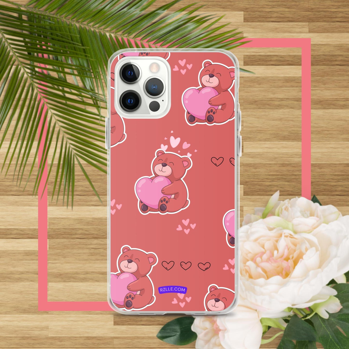 Bear Hug  Heart Clear Phone Case for iPhone®