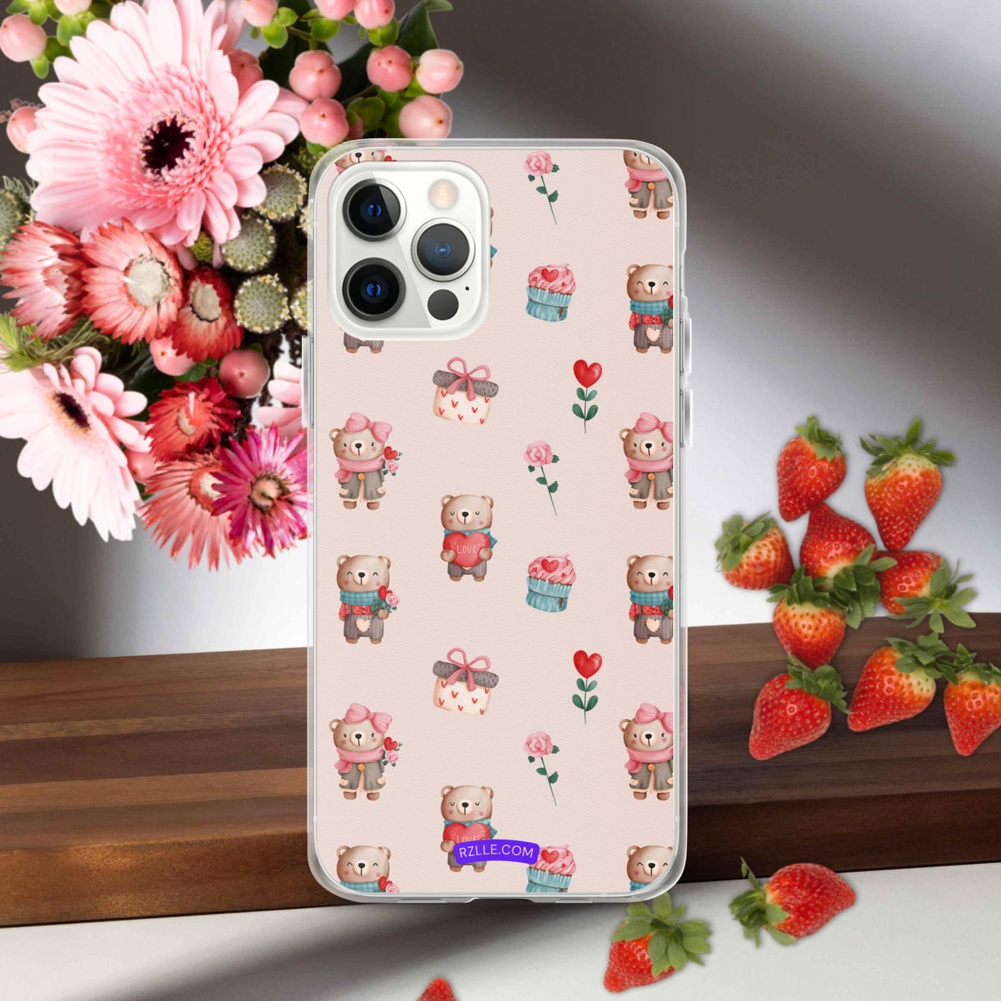 Cute Valentine Bears Clear Phone Case for iPhone®