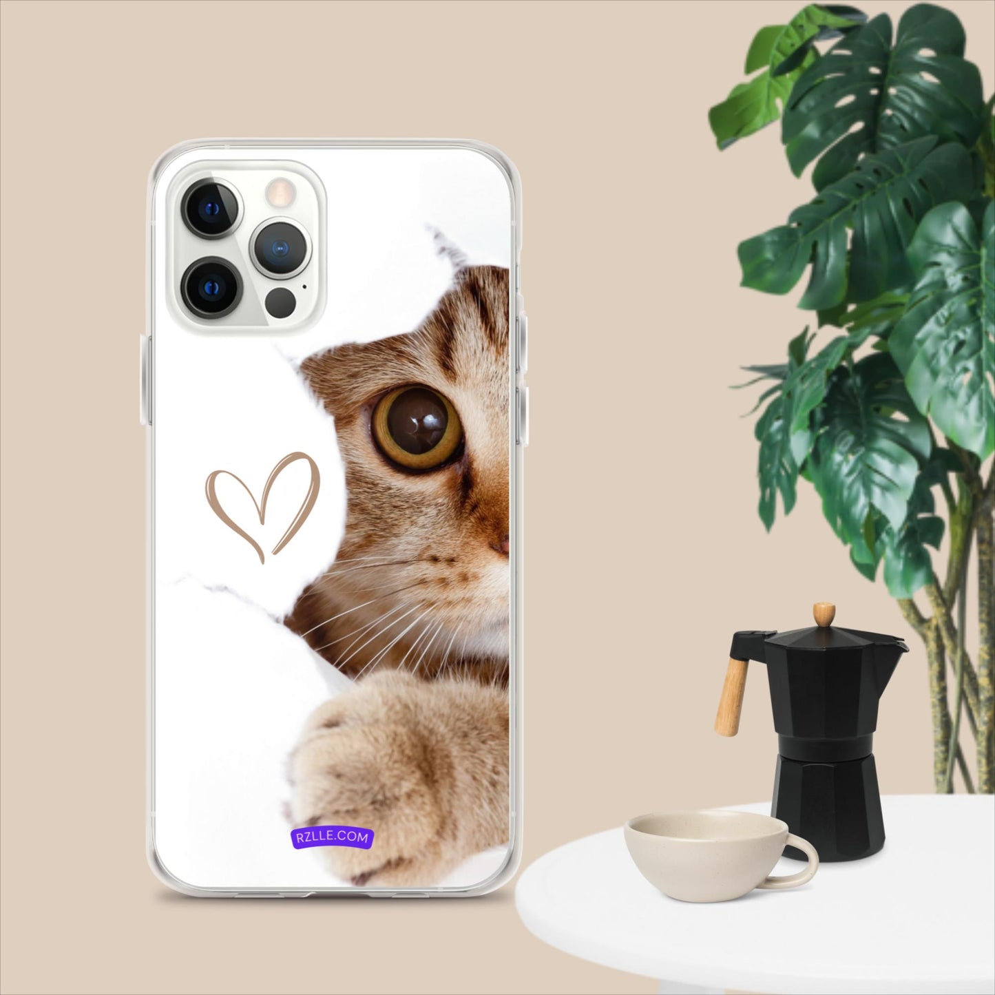 Cute Cat Peeking  Clear Case for iPhone®