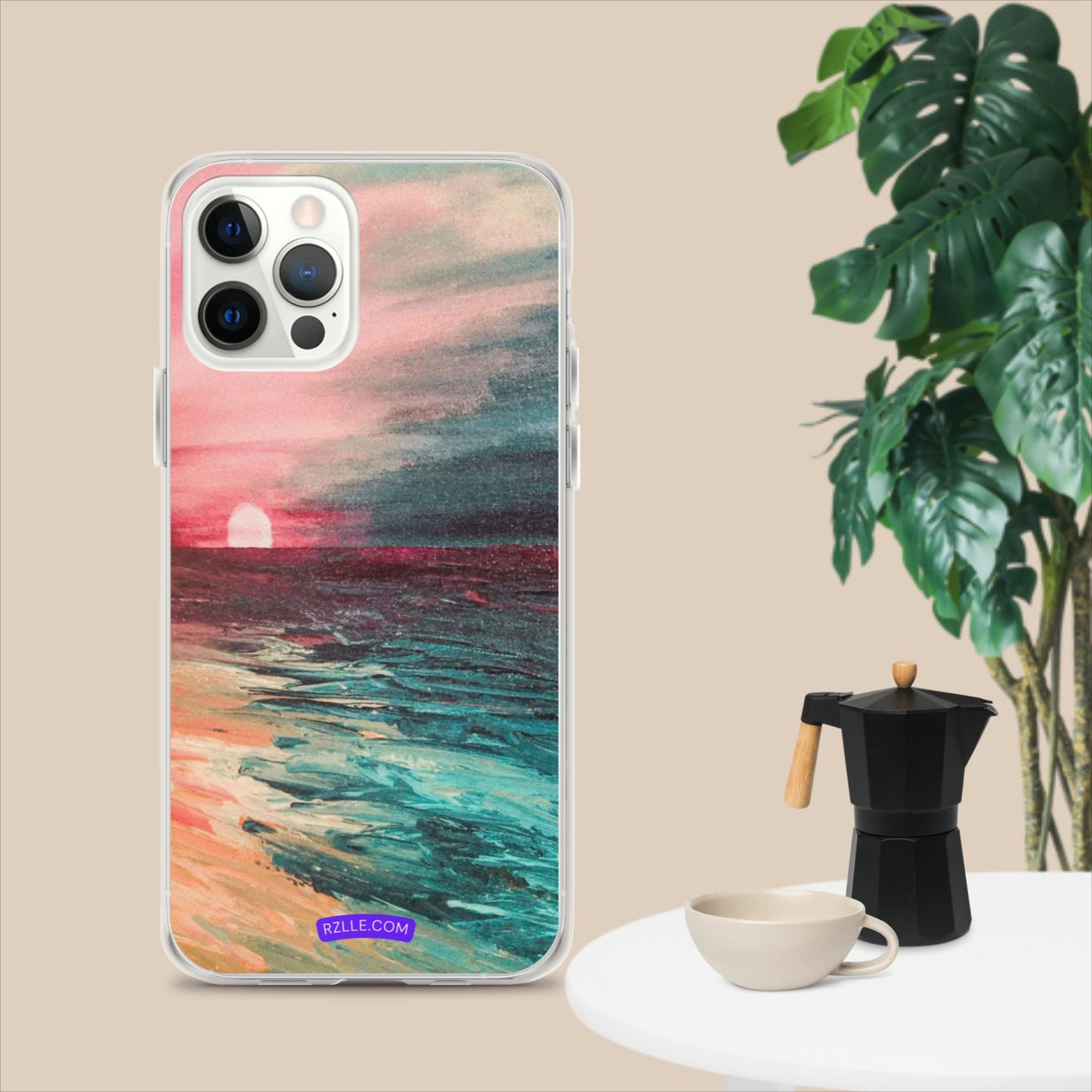 Watercolor Sunset Painting Clear Case for iPhone®