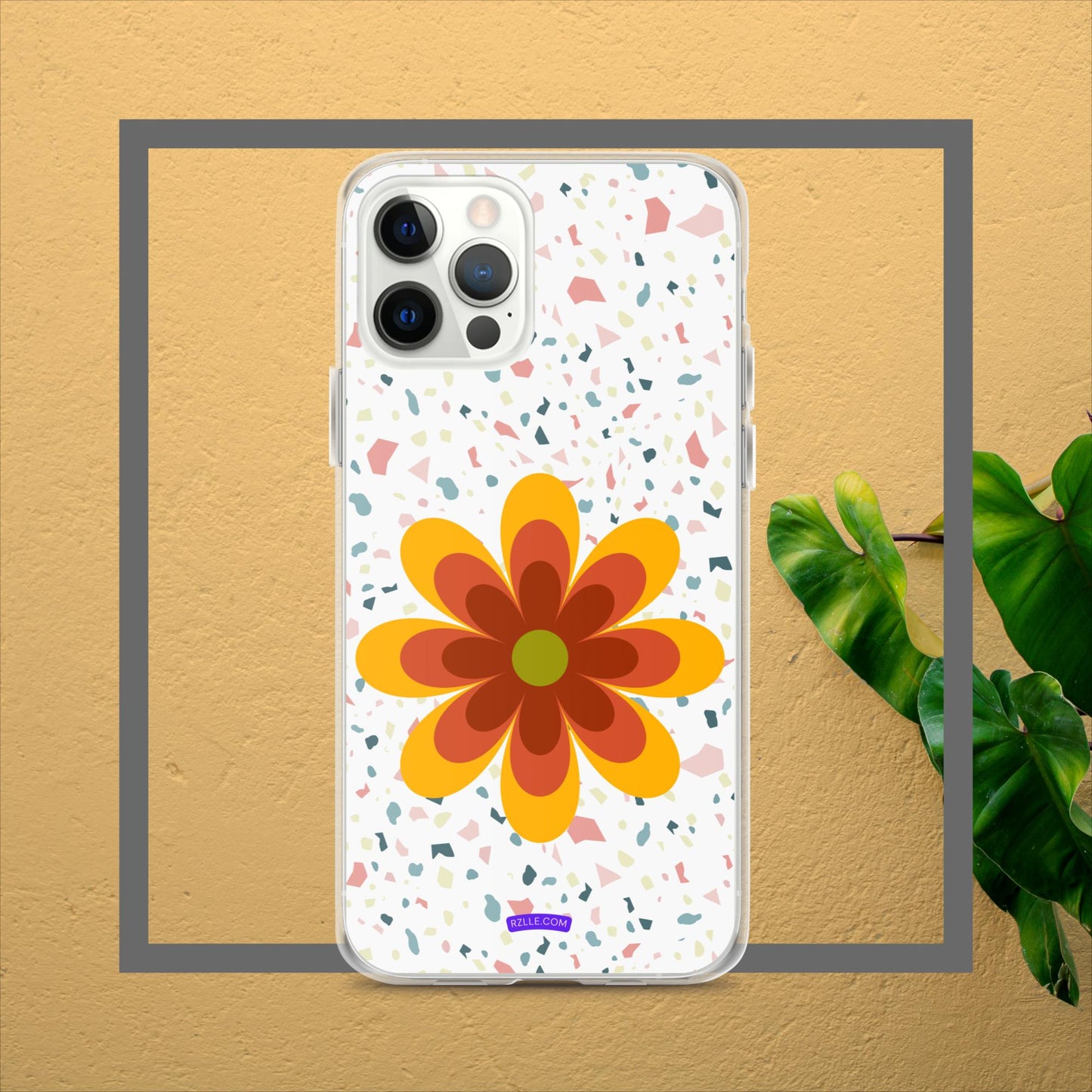 Big Retro Flower Clear Case for iPhone®