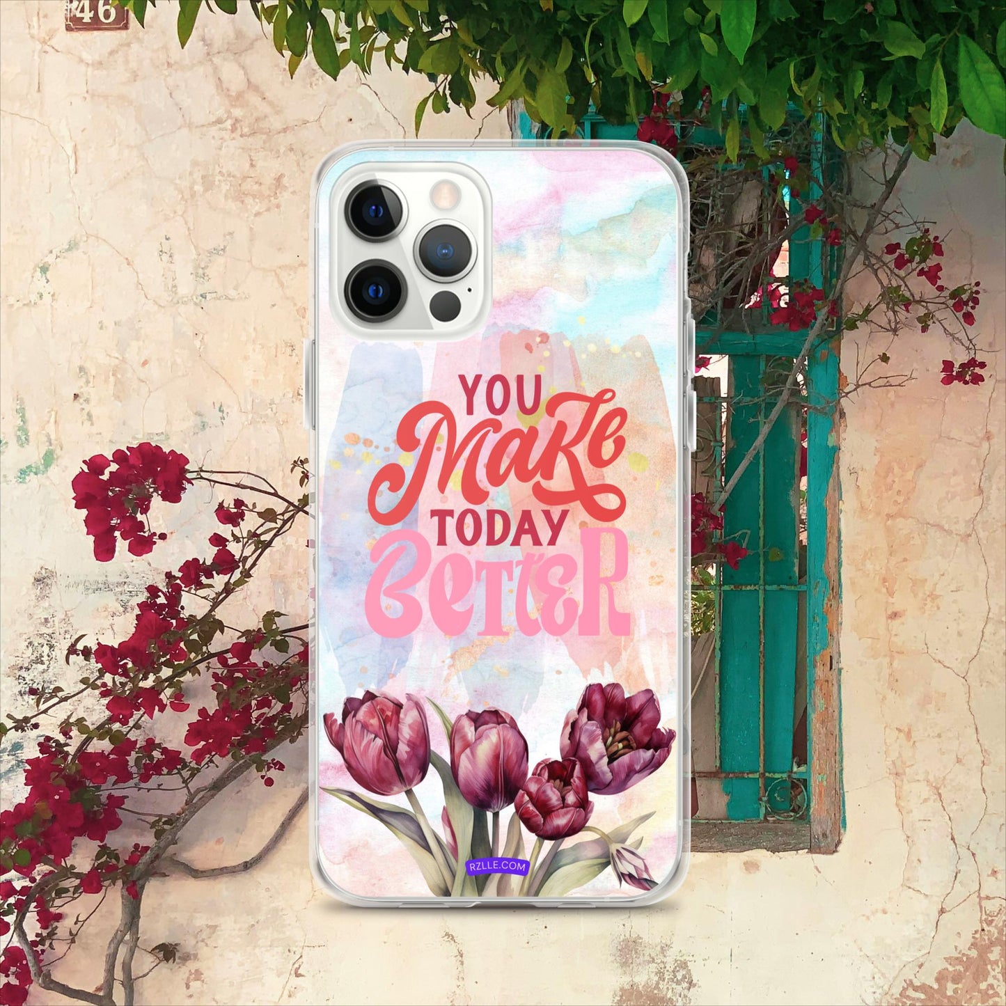 Tulips Flower In Watercolor Clear Case for iPhone®