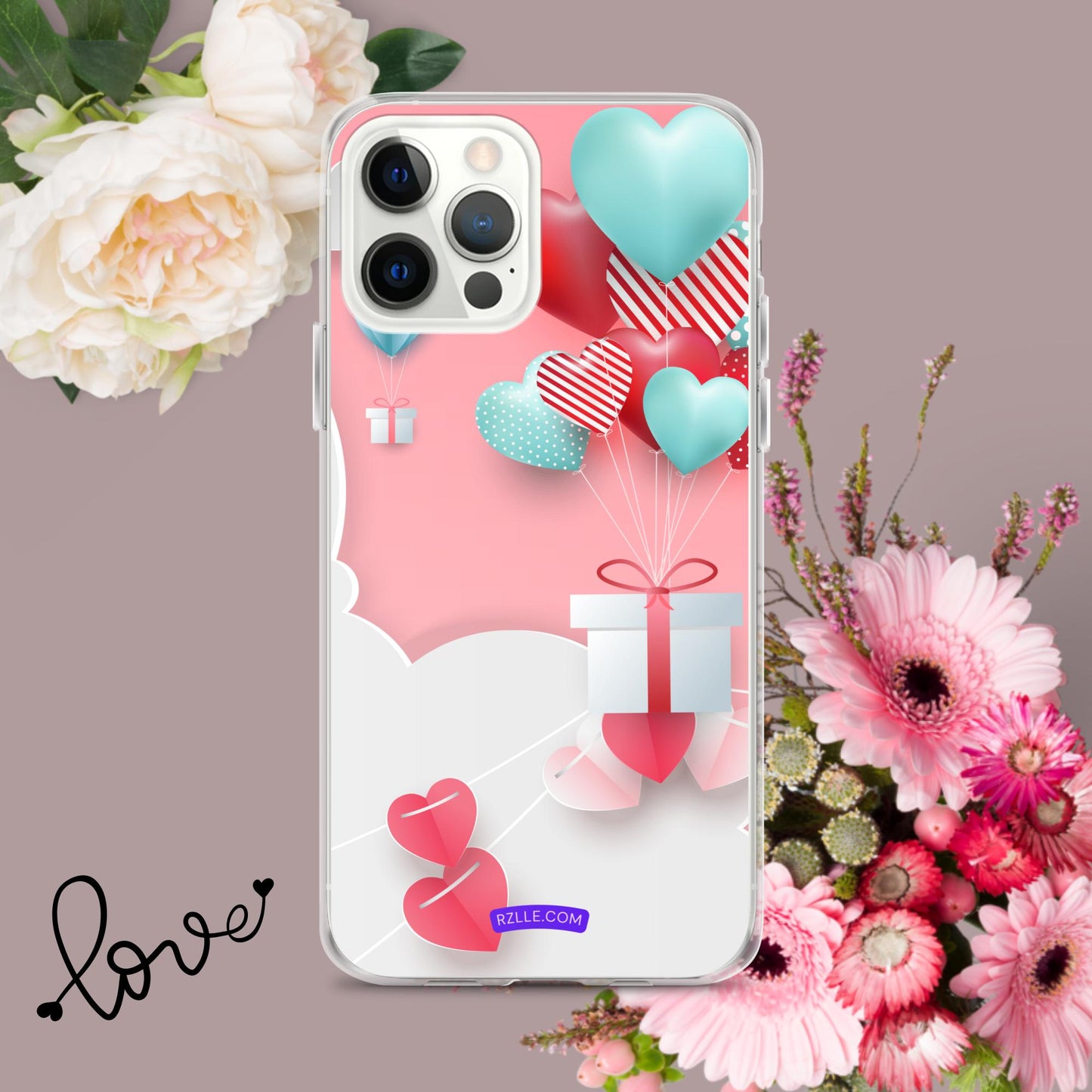 Hearts & Gifts Clear Phone Case for iPhone®