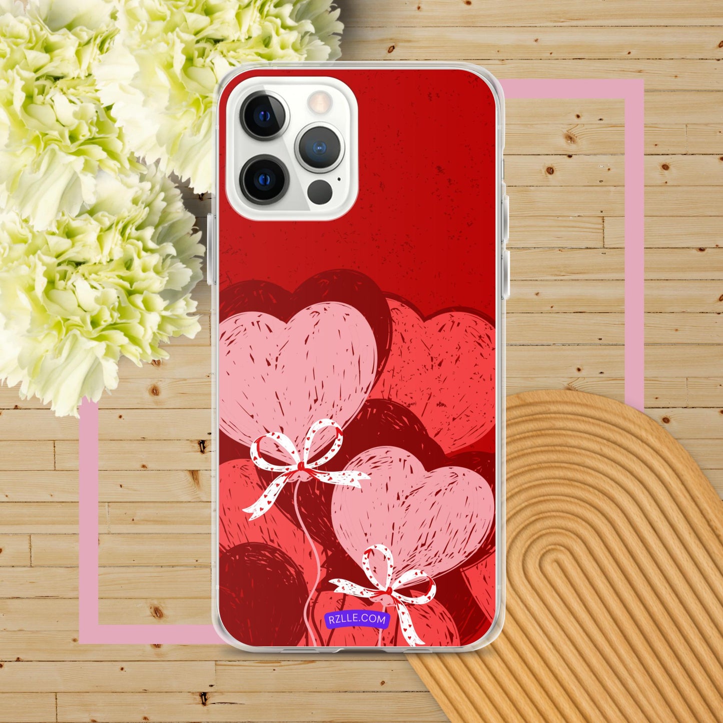 Hearts With Bows Clear Phone Case for iPhone®