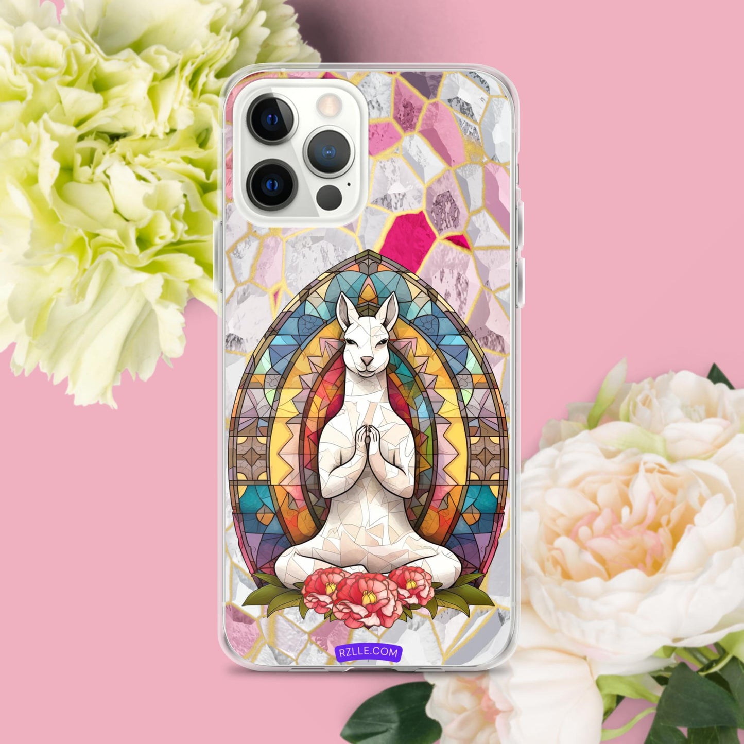 Kangaroo Stained Glass Clear Phone Case for iPhone®