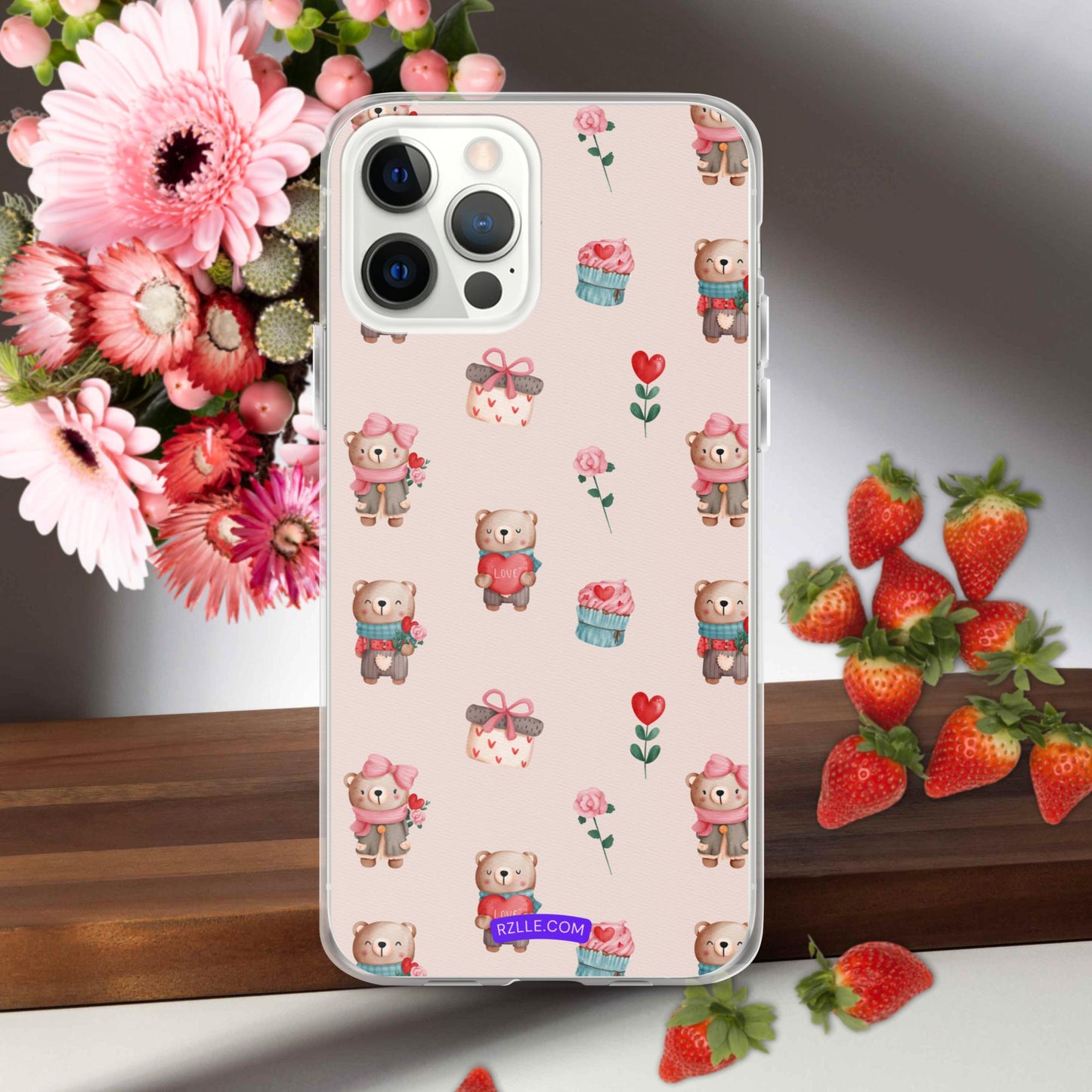 Cute Valentine Bears Clear Phone Case for iPhone®