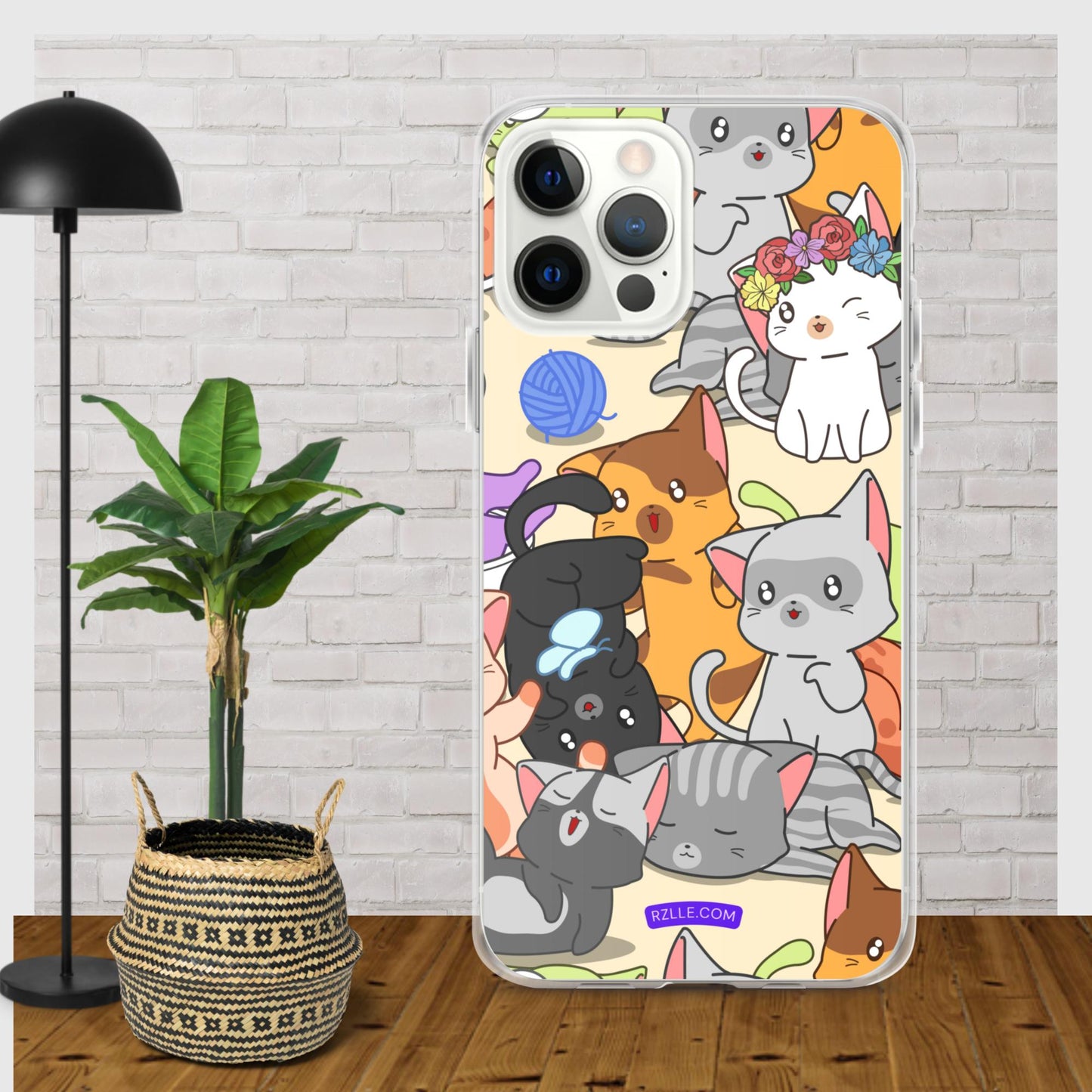 Cute Kawaii Cats Clear Case for iPhone®