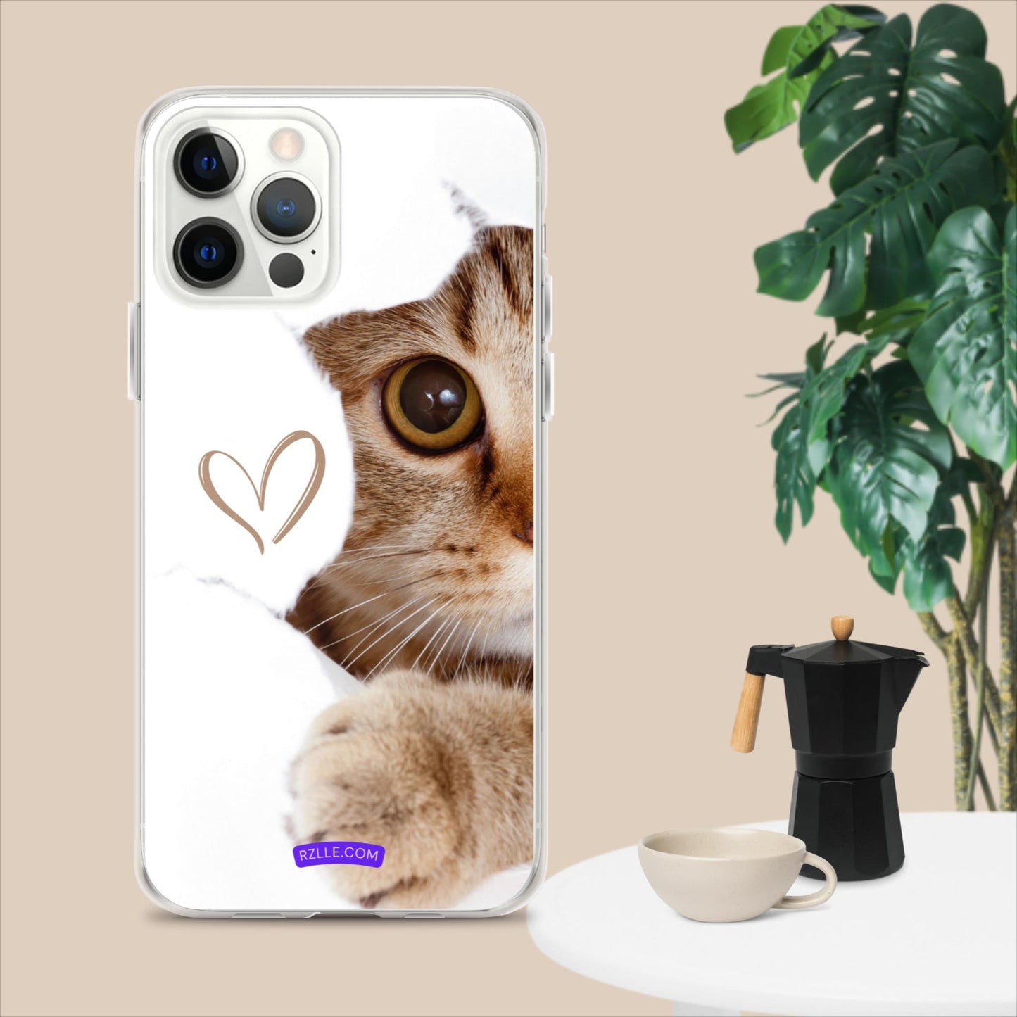 Cute Cat Peeking  Clear Case for iPhone®