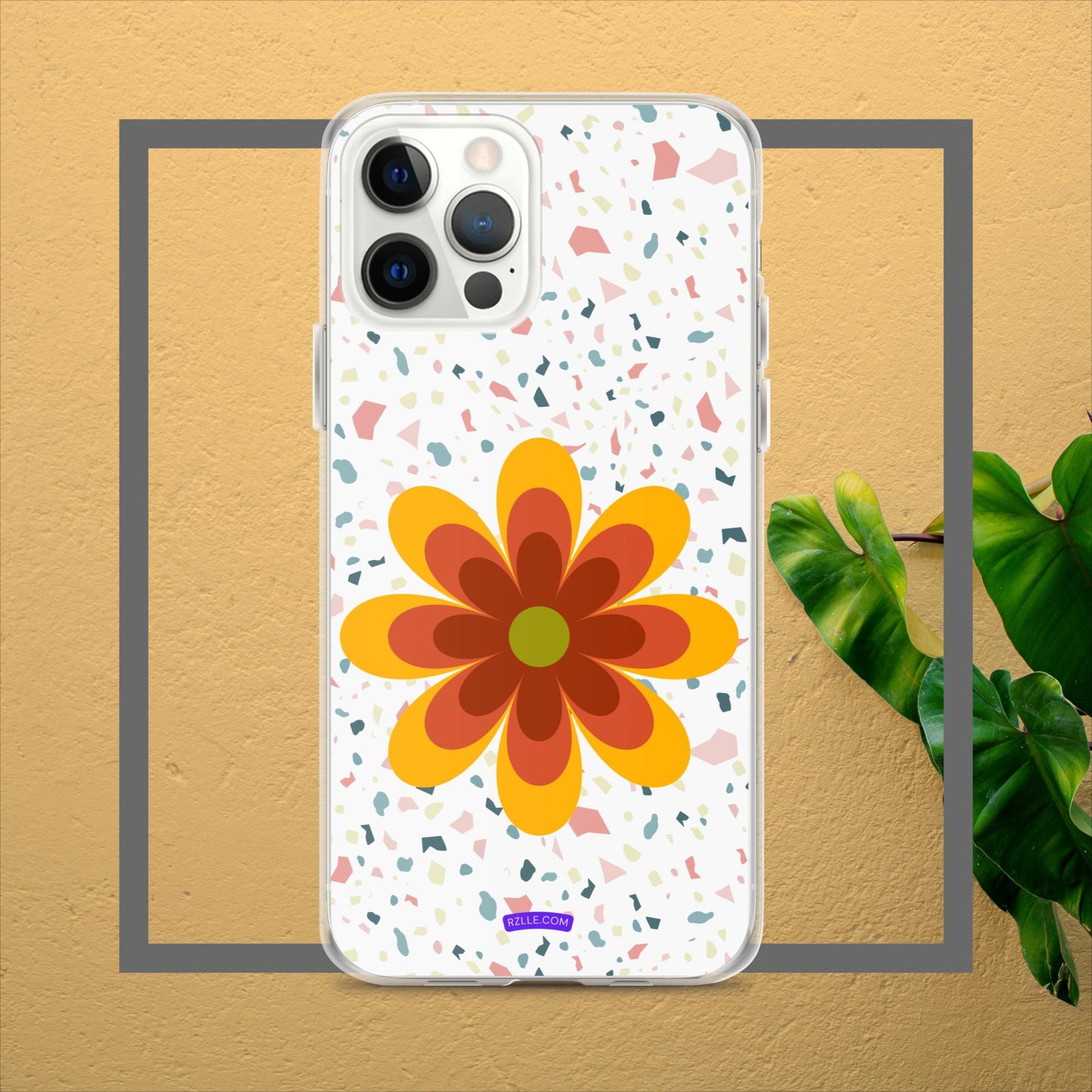 Big Retro Flower Clear Case for iPhone®