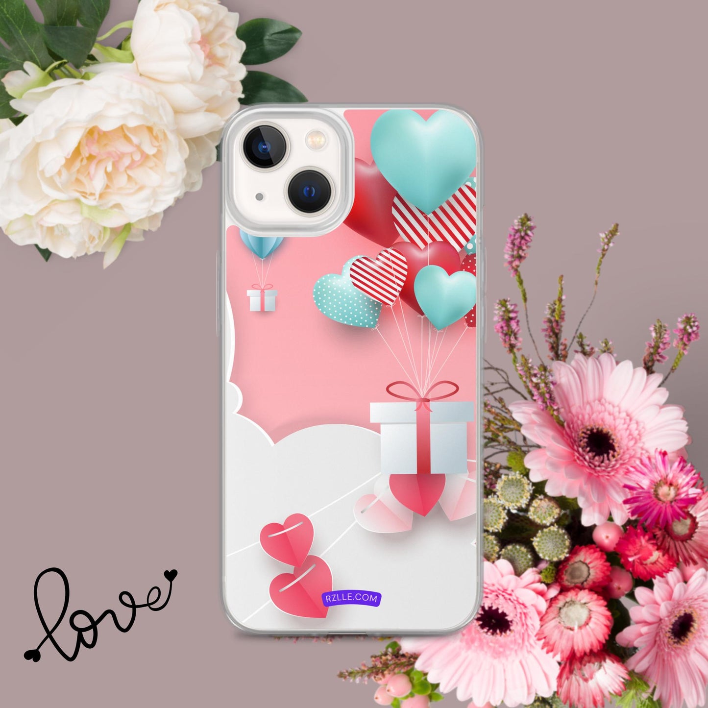 Hearts & Gifts Clear Phone Case for iPhone®