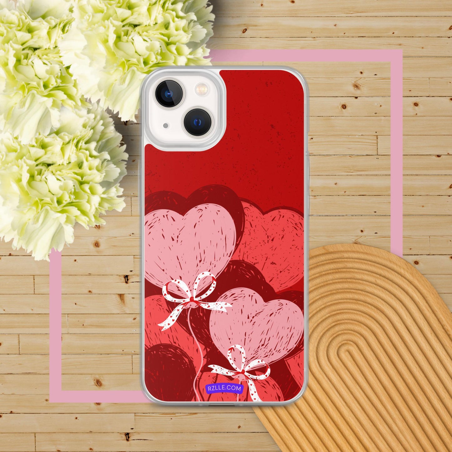 Hearts With Bows Clear Phone Case for iPhone®