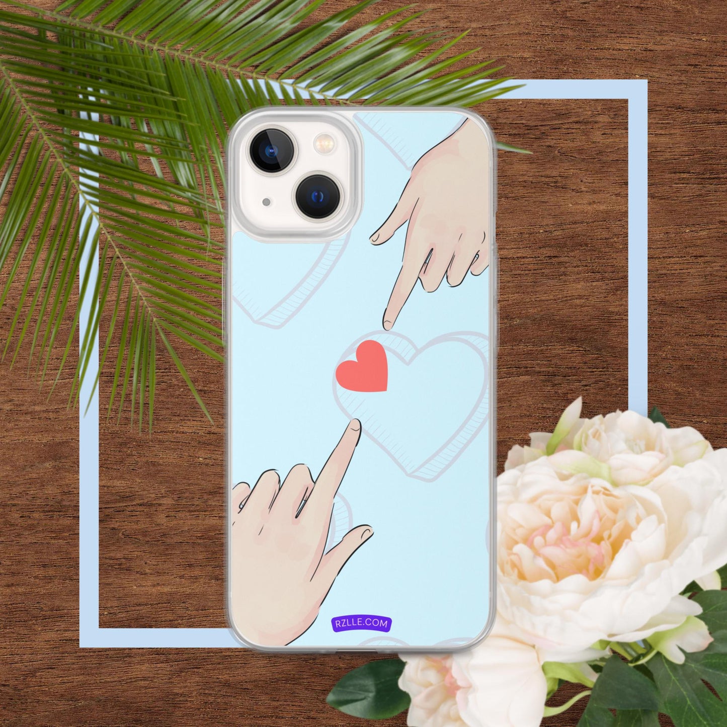 Touching  Heart Clear Phone Case for iPhone®