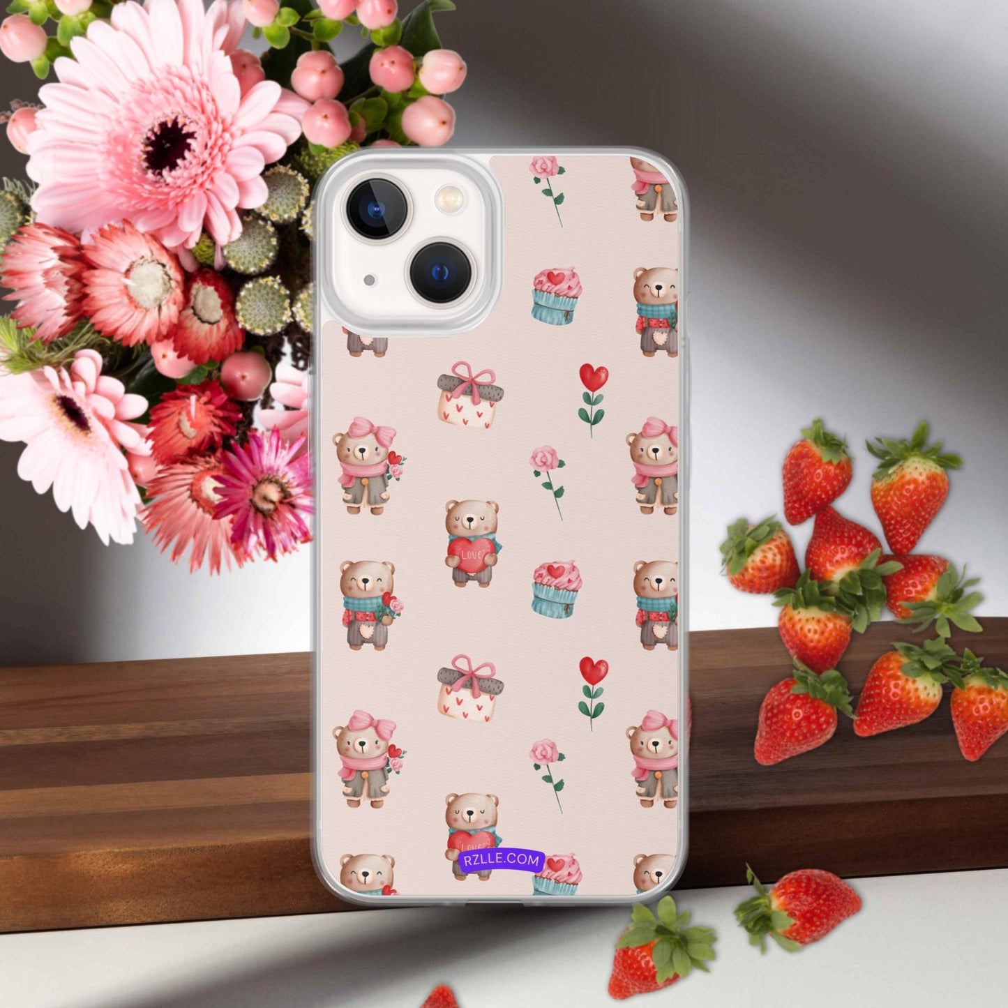 Cute Valentine Bears Clear Phone Case for iPhone®