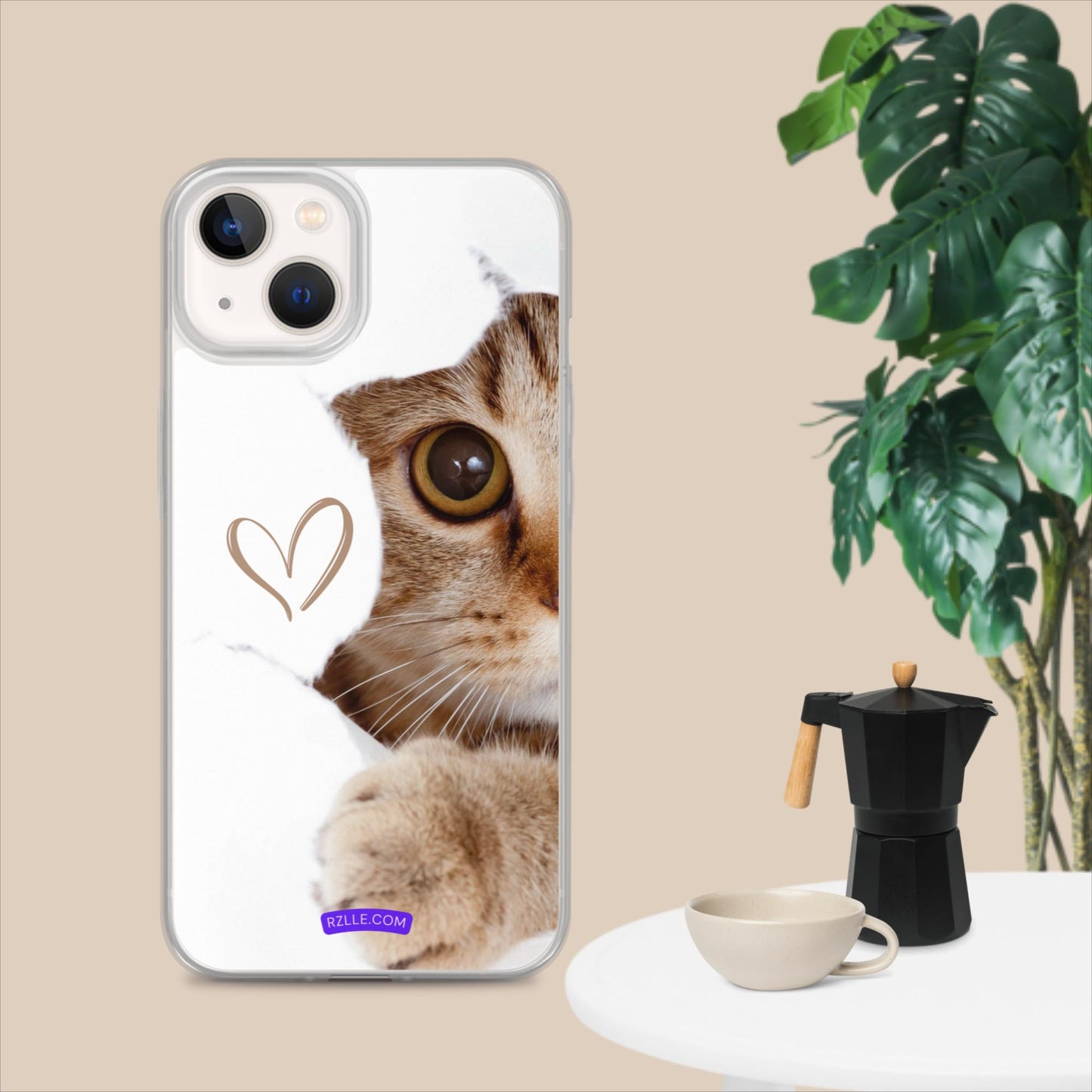 Cute Cat Peeking  Clear Case for iPhone®