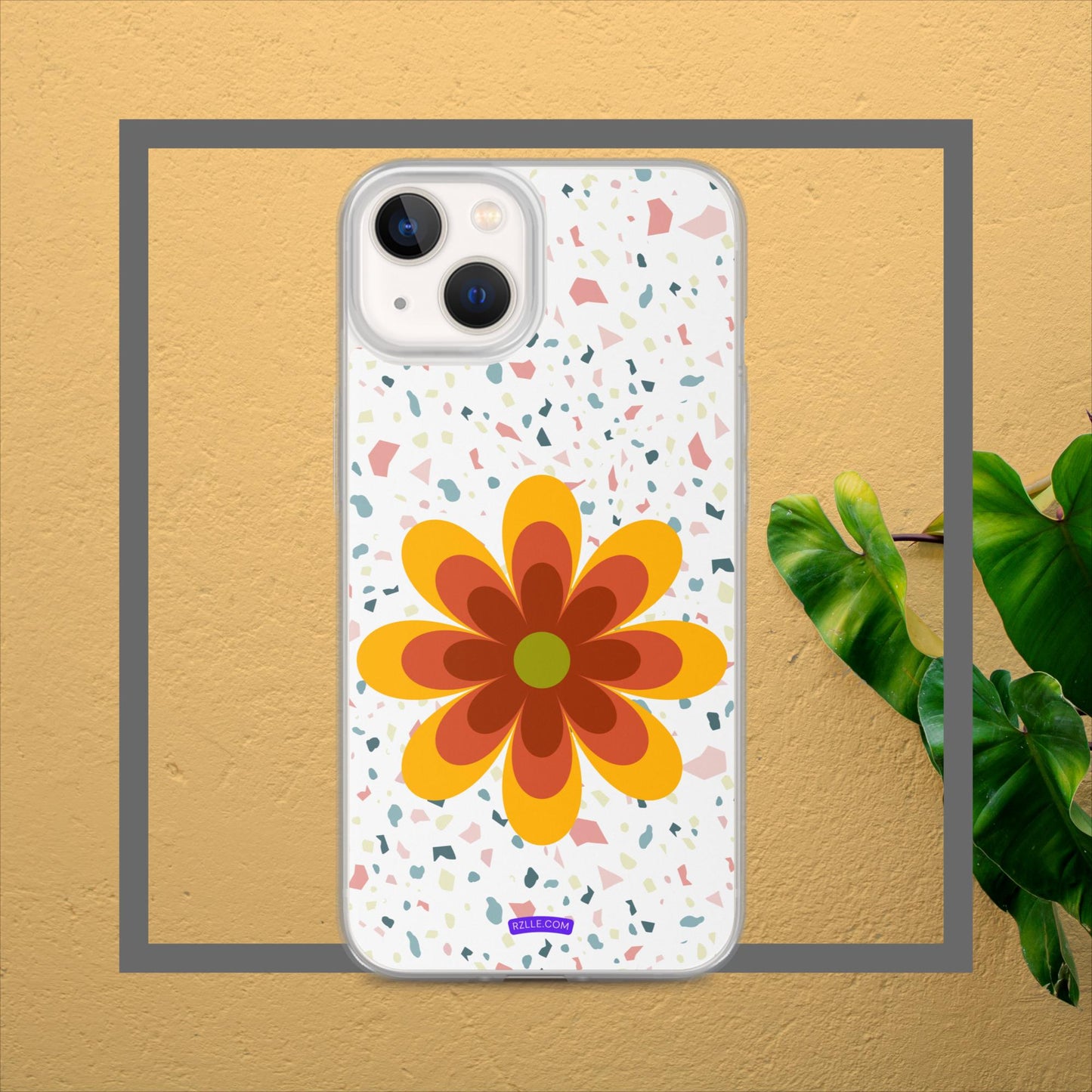 Big Retro Flower Clear Case for iPhone®