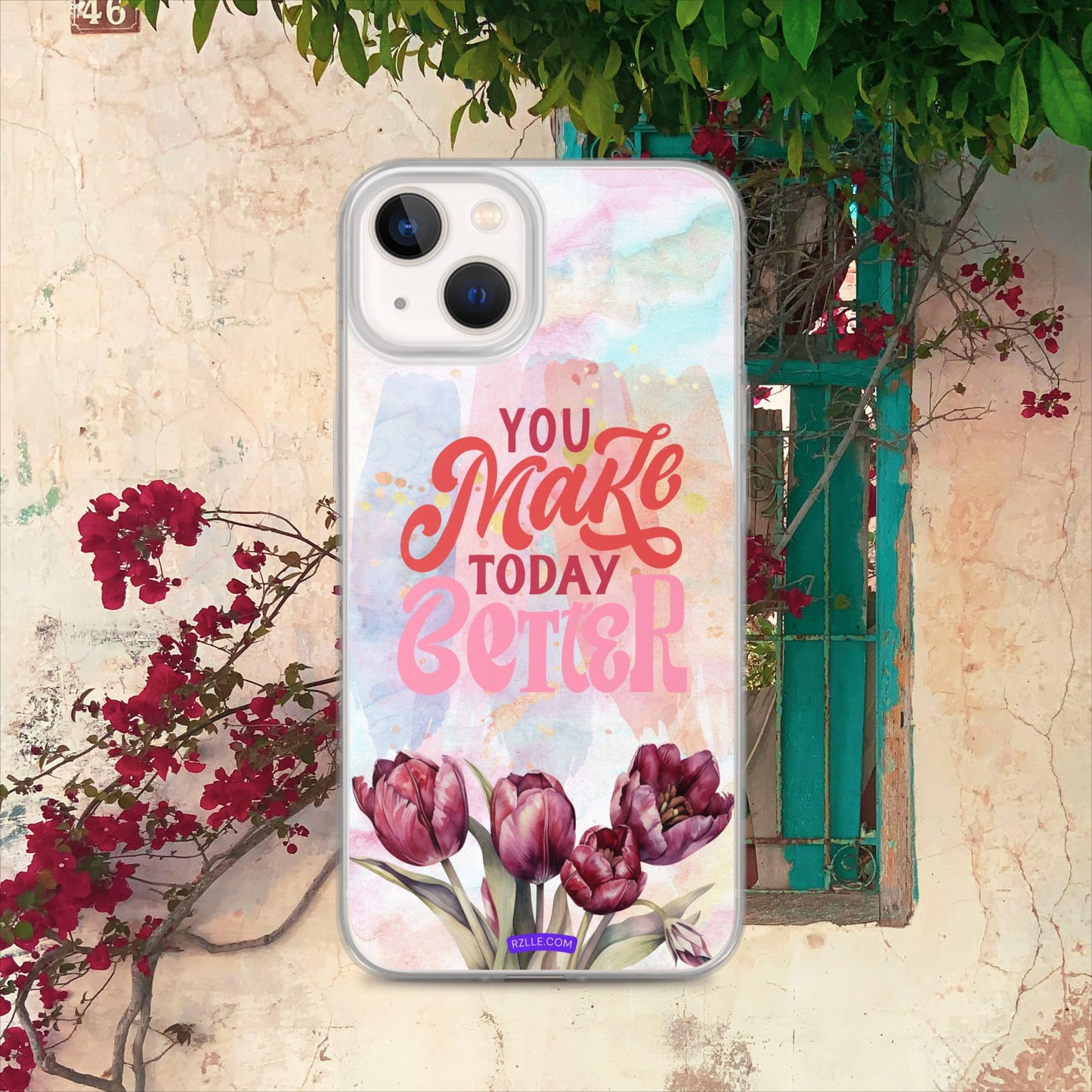 Tulips Flower In Watercolor Clear Case for iPhone®