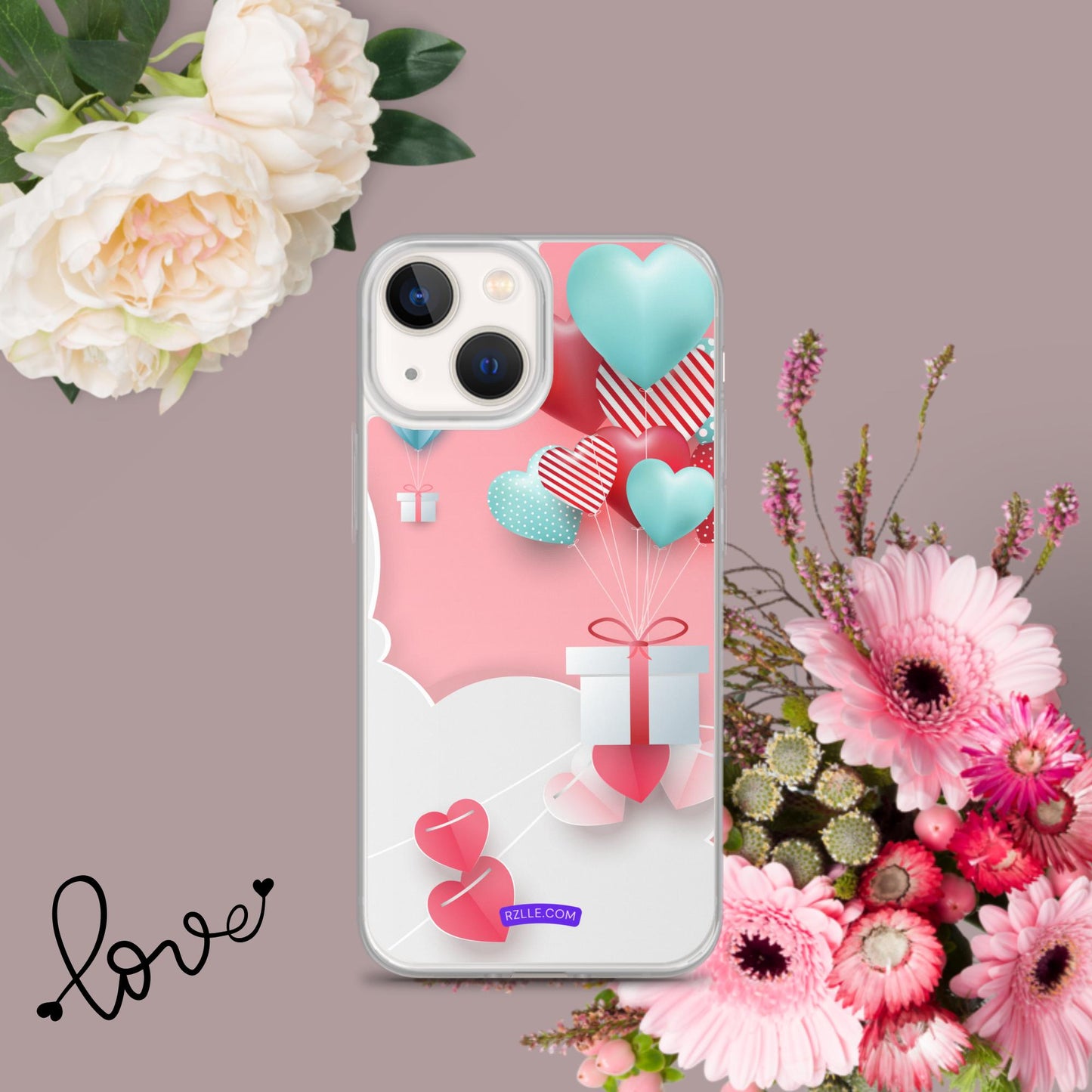 Hearts & Gifts Clear Phone Case for iPhone®