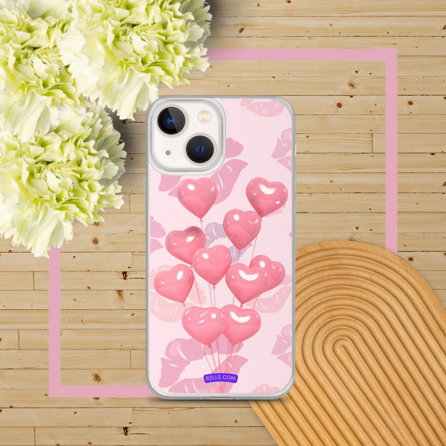 Pink Balloon Hearts Clear Phone Case for iPhone®