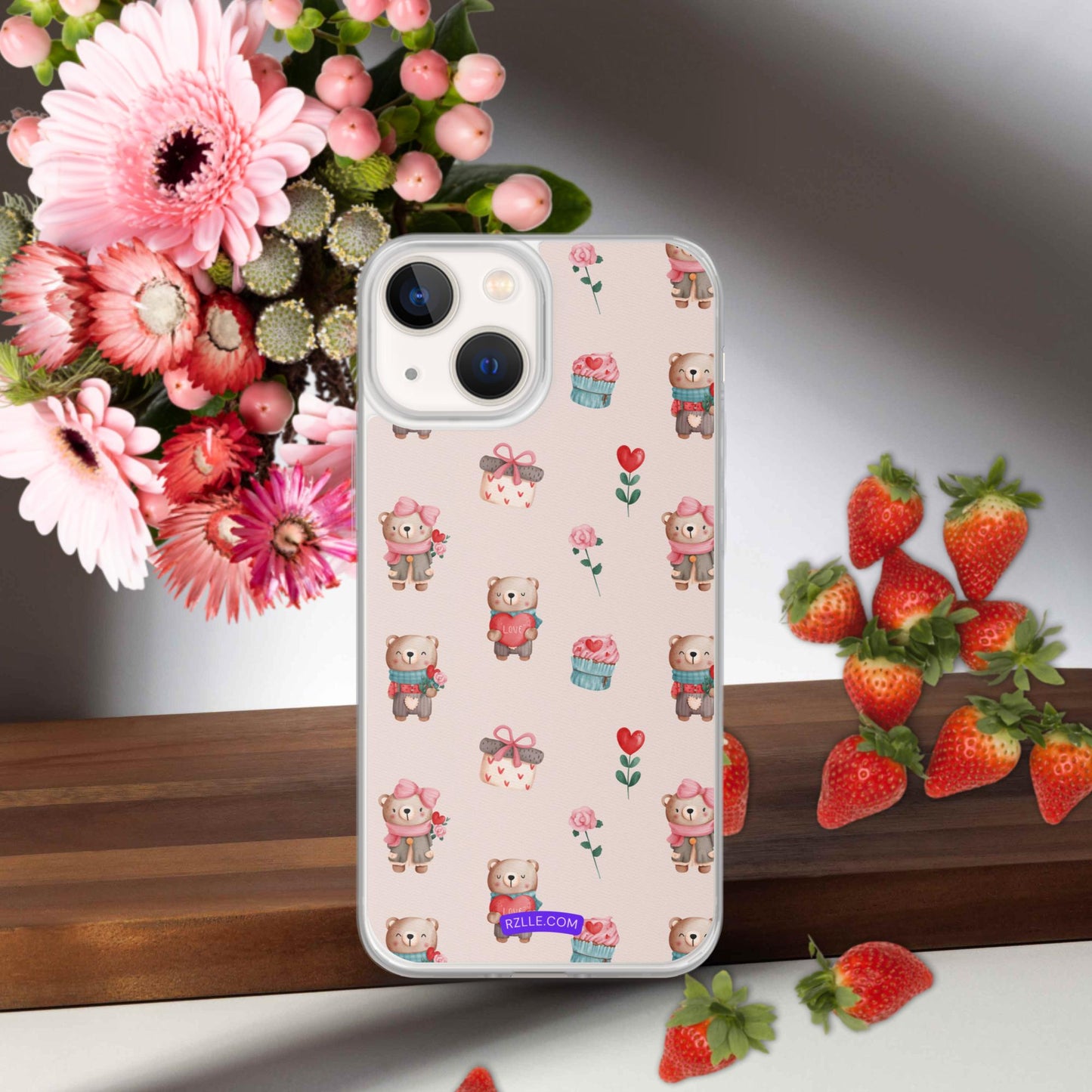 Cute Valentine Bears Clear Phone Case for iPhone®