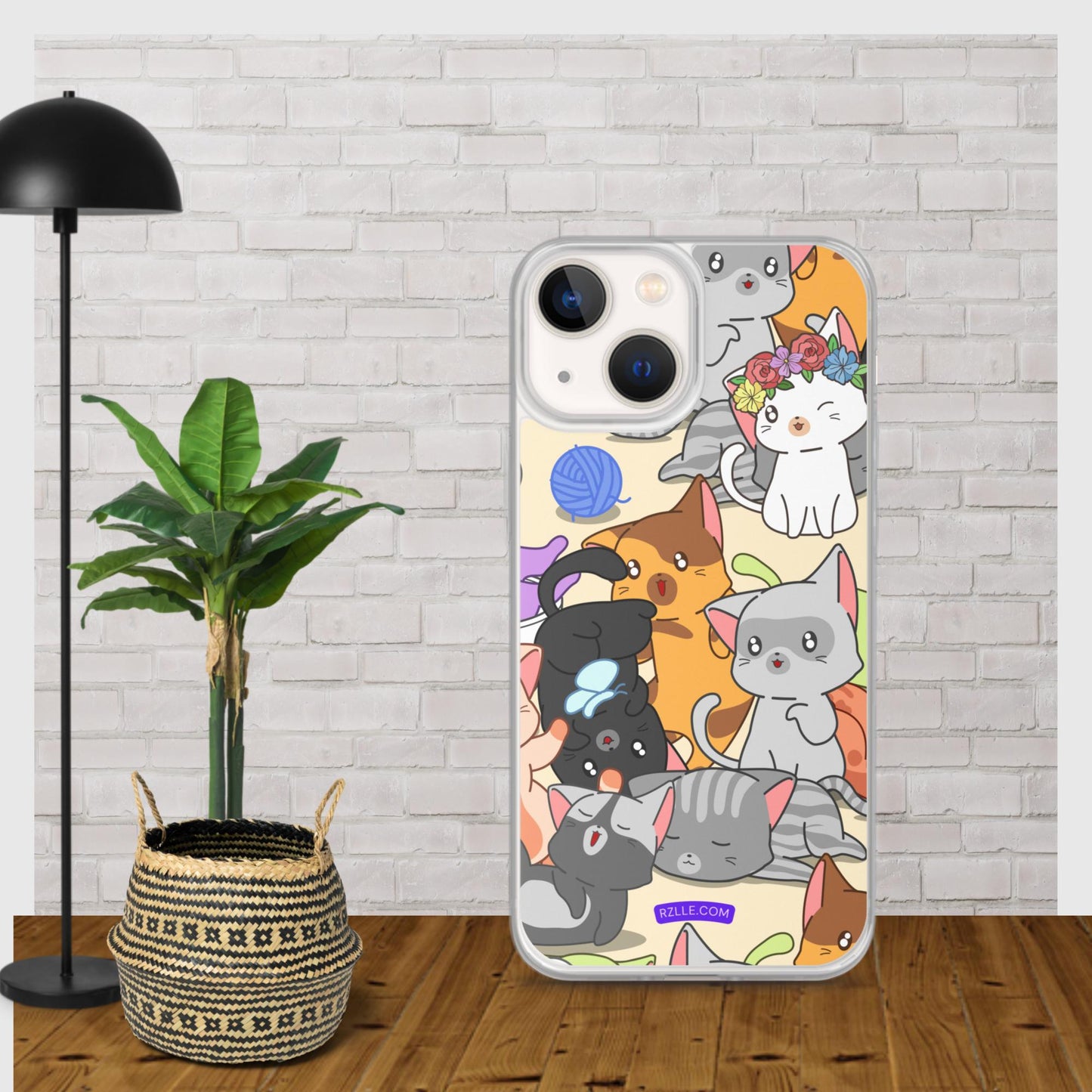 Cute Kawaii Cats Clear Case for iPhone®