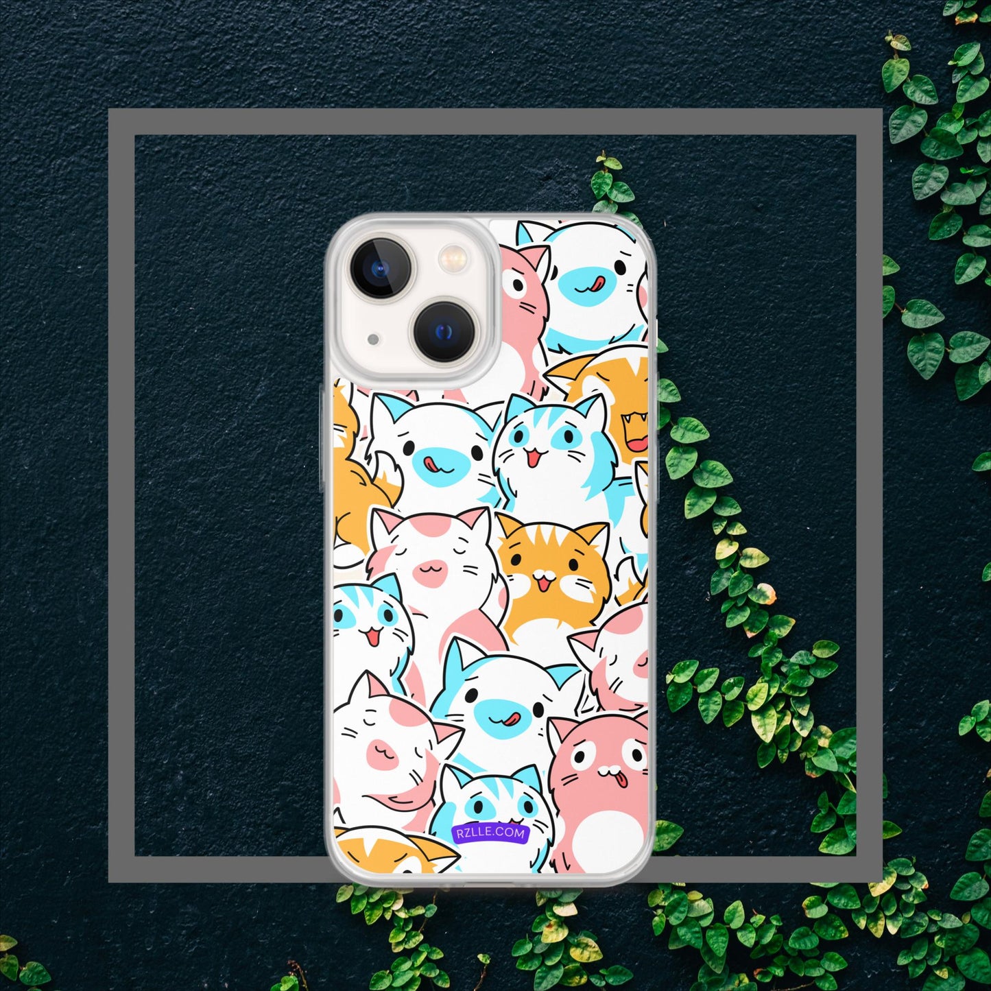 Cartoon Cats Clear Case for iPhone®