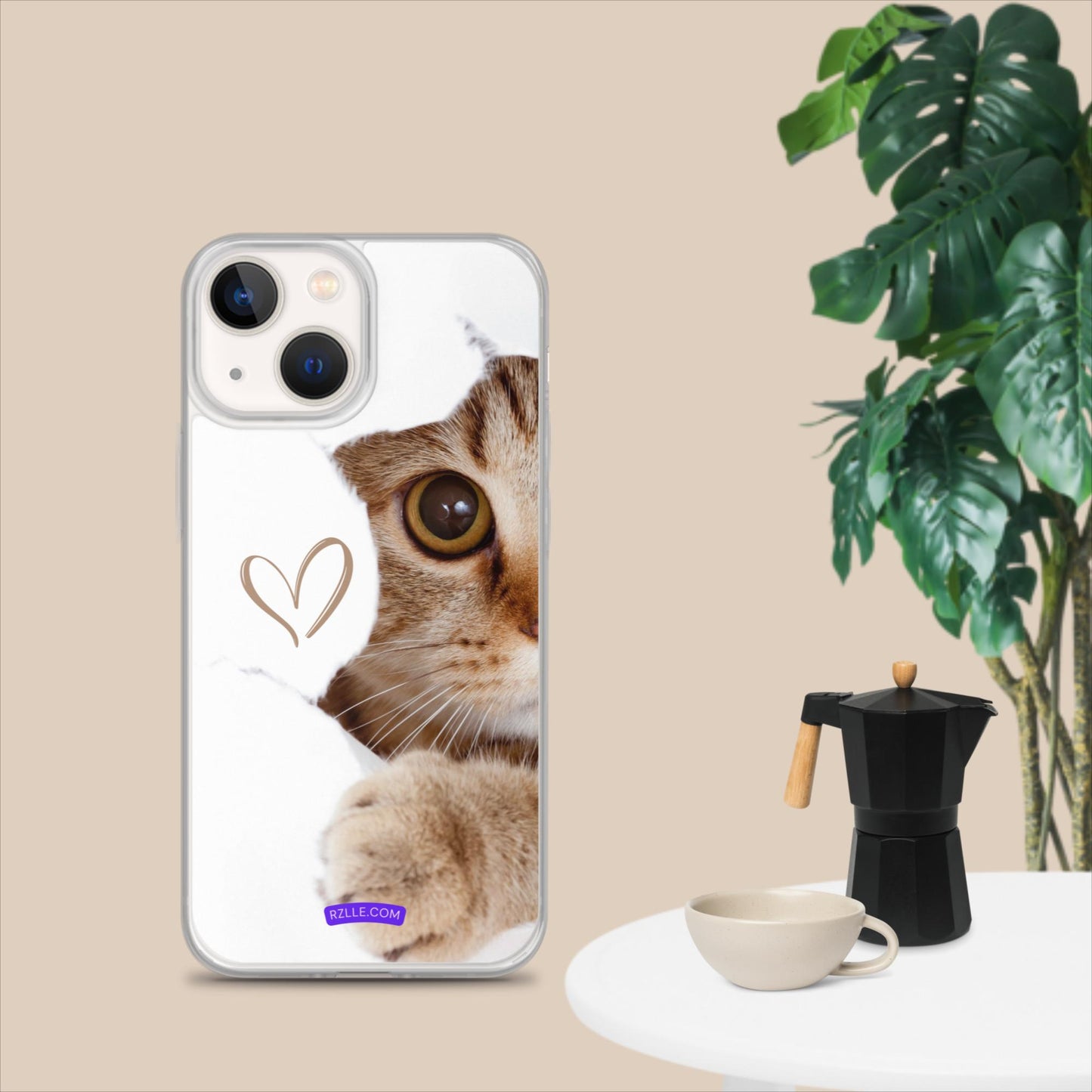 Cute Cat Peeking  Clear Case for iPhone®