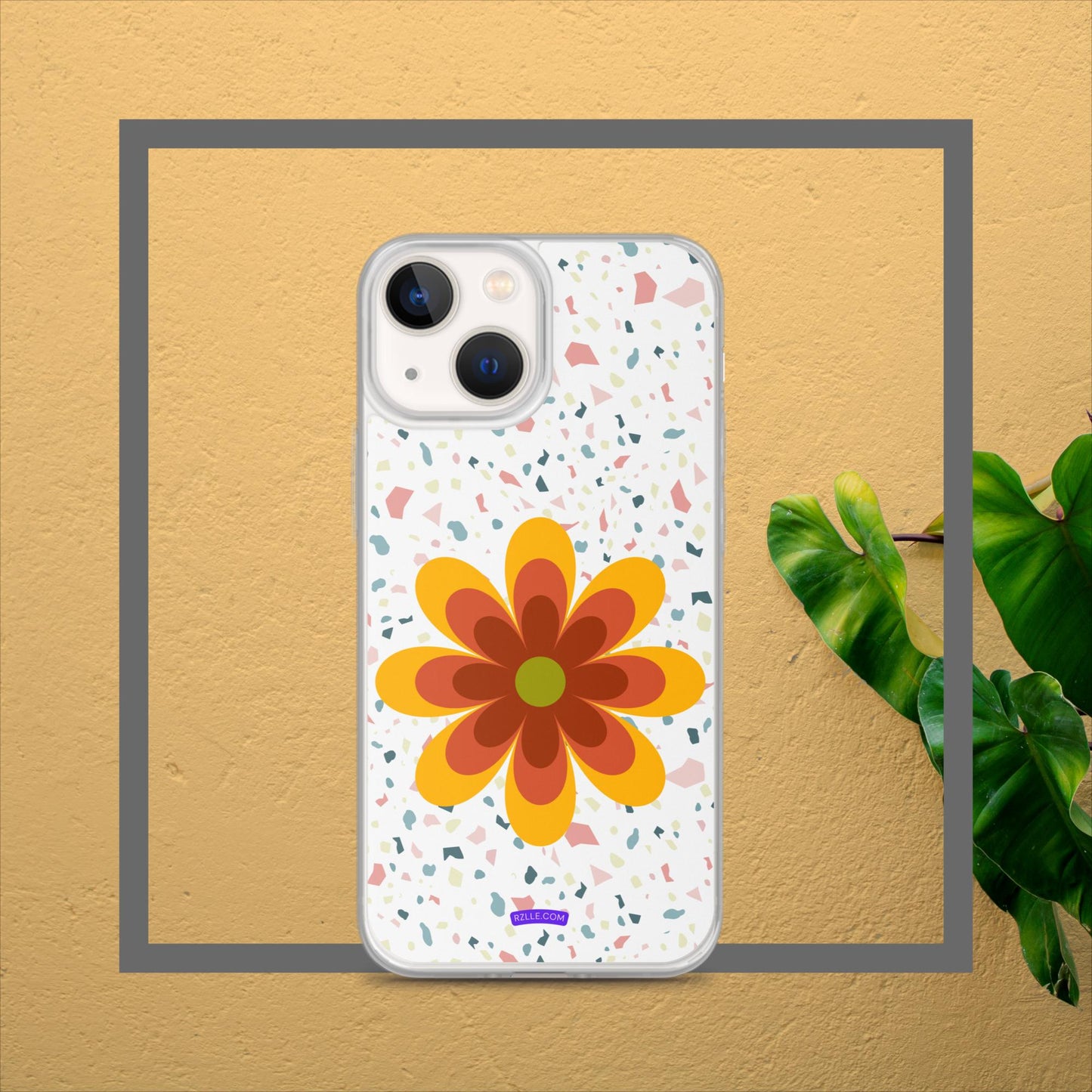 Big Retro Flower Clear Case for iPhone®