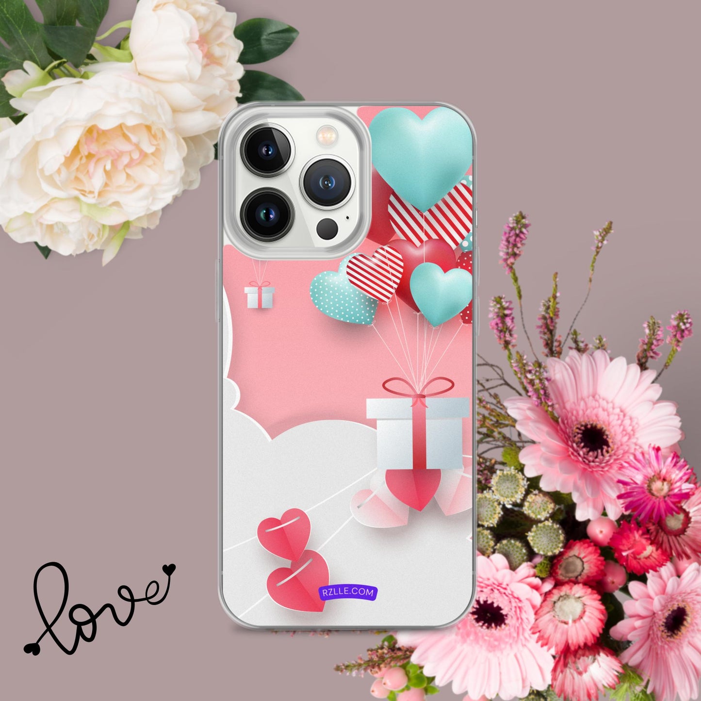 Hearts & Gifts Clear Phone Case for iPhone®