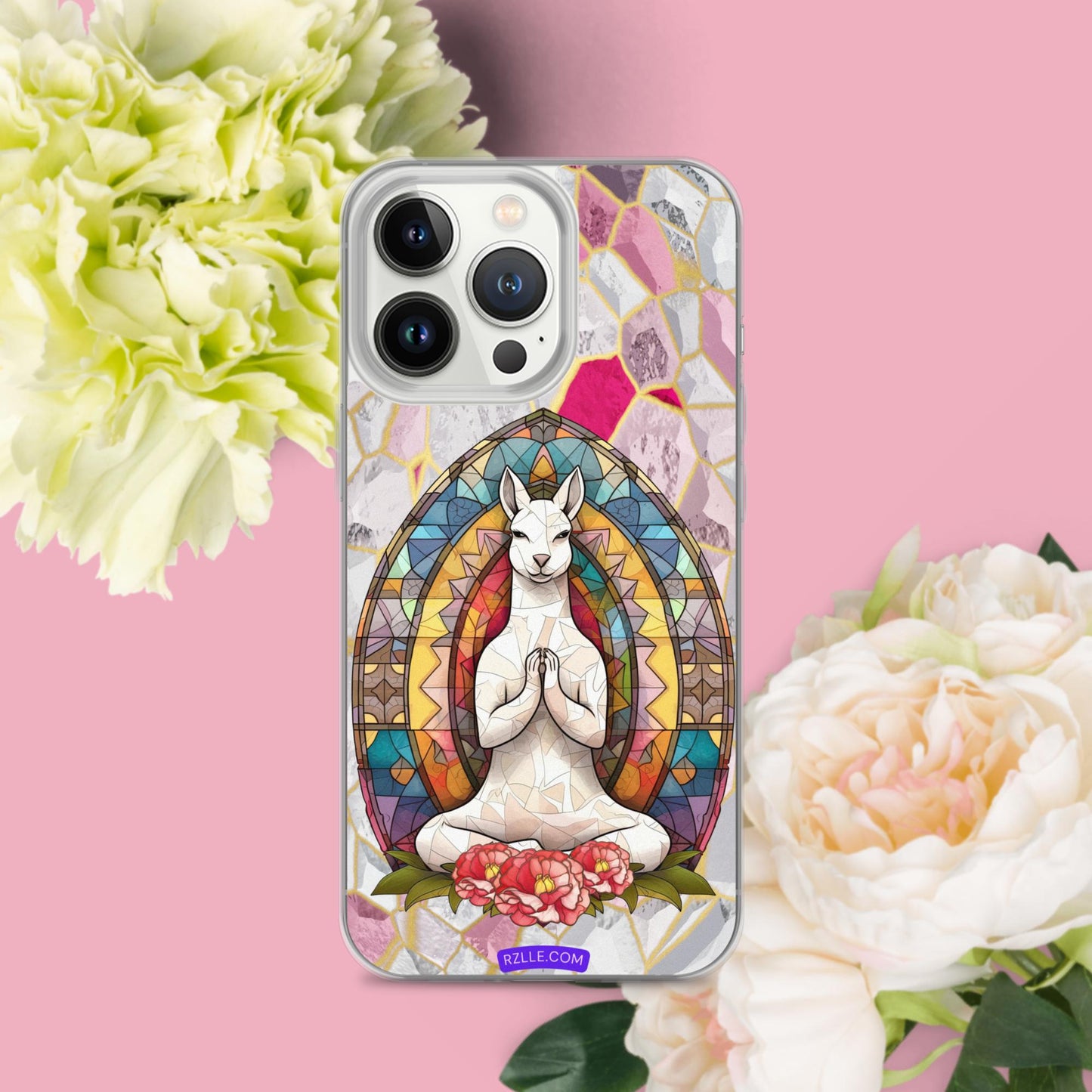 Kangaroo Stained Glass Clear Phone Case for iPhone®