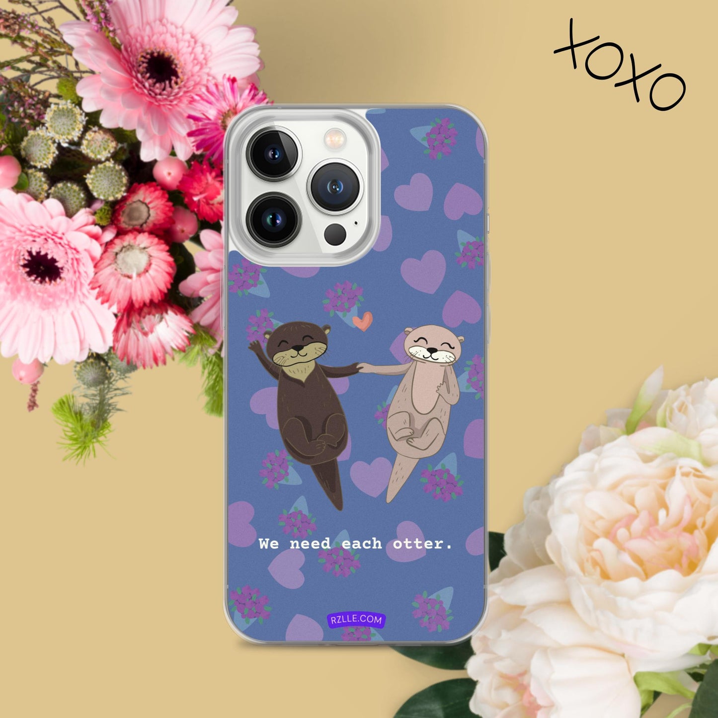 Cute Otters Clear Phone Case for iPhone®