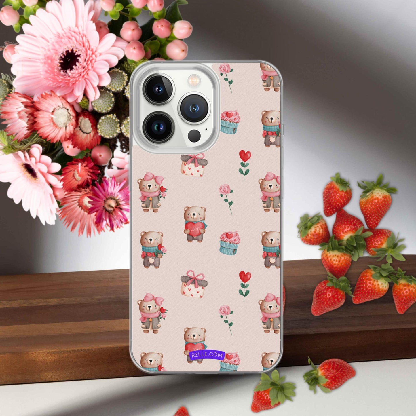 Cute Valentine Bears Clear Phone Case for iPhone®