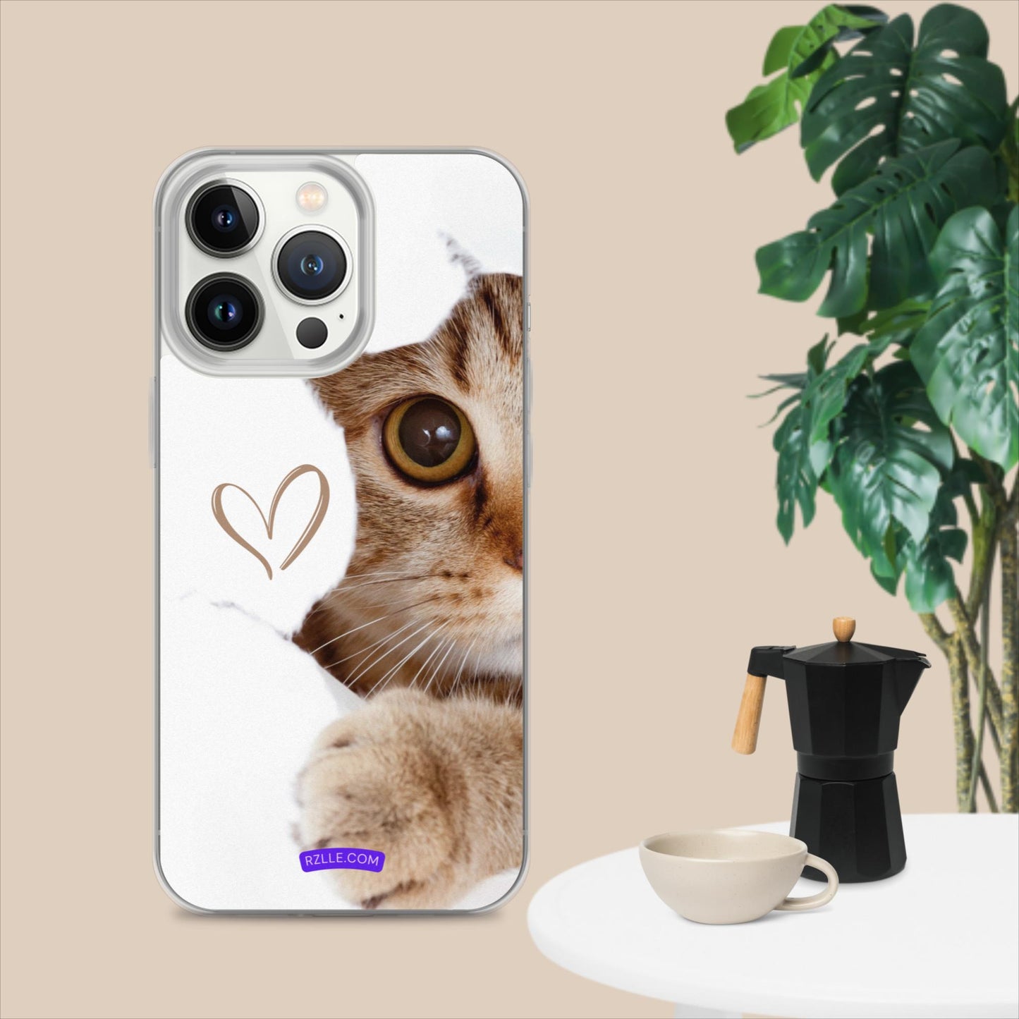 Cute Cat Peeking  Clear Case for iPhone®