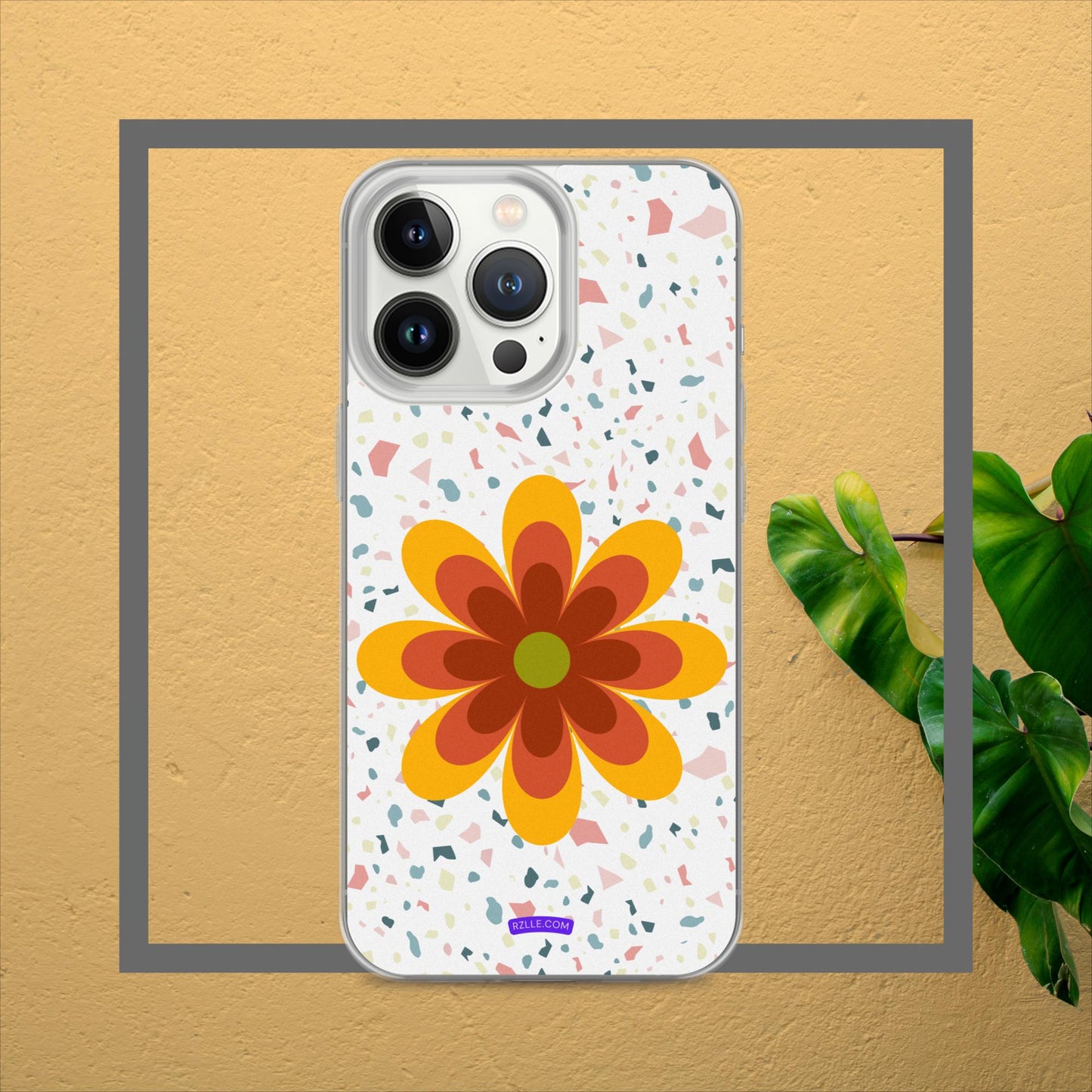 Big Retro Flower Clear Case for iPhone®