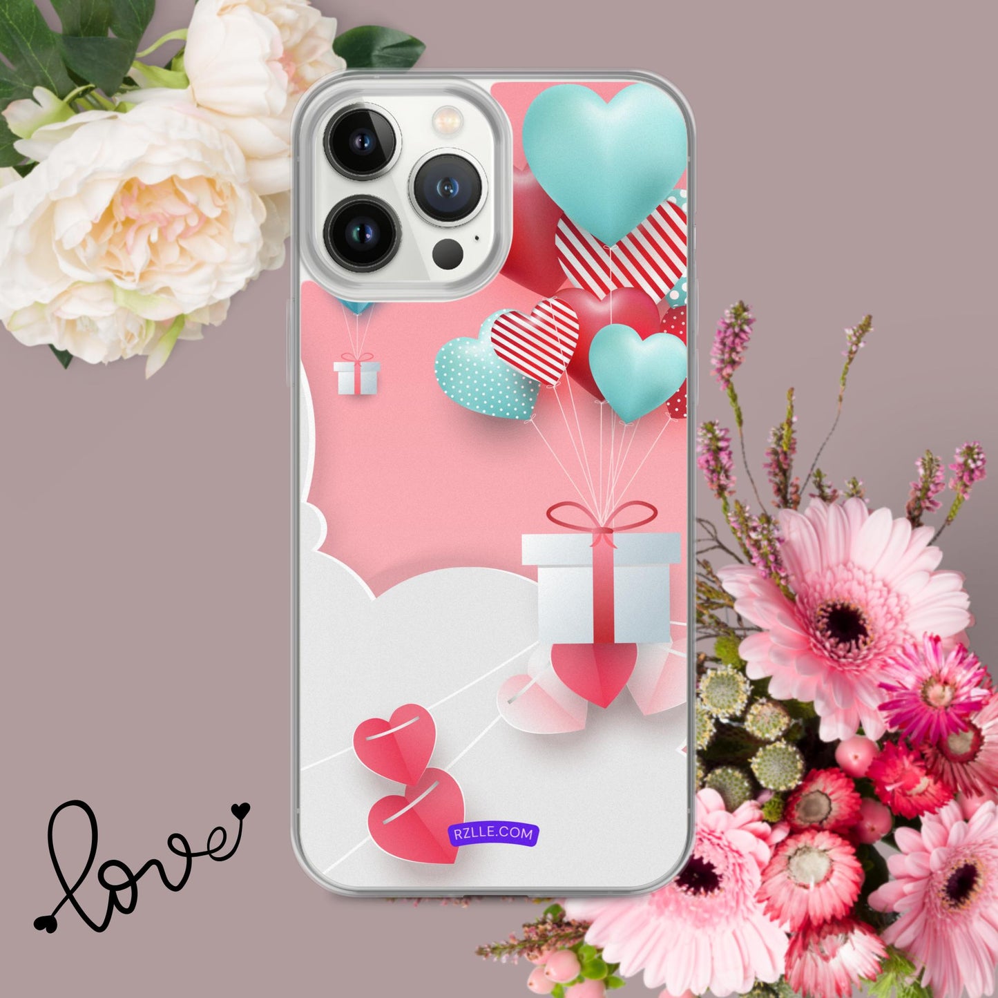 Hearts & Gifts Clear Phone Case for iPhone®