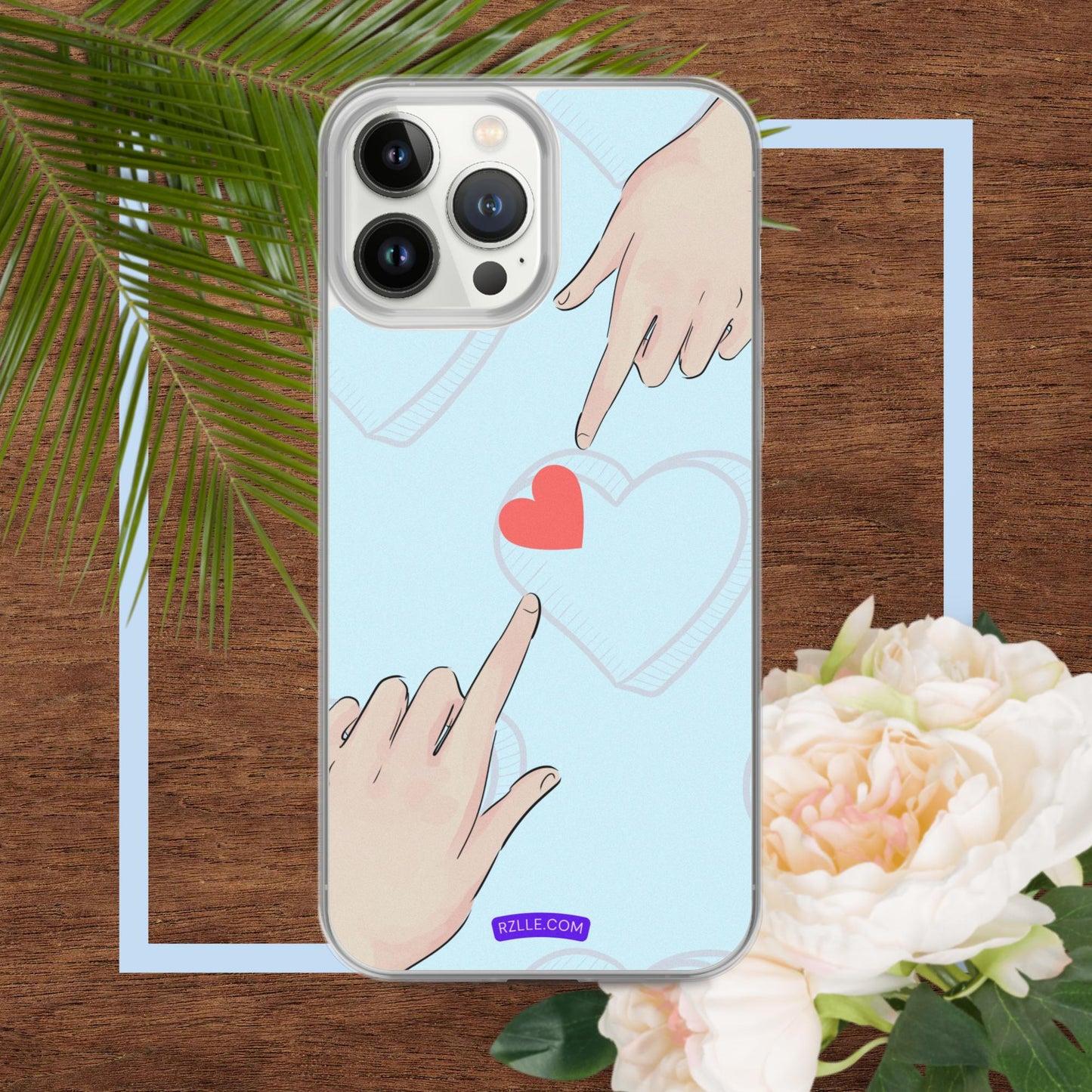 Touching  Heart Clear Phone Case for iPhone®