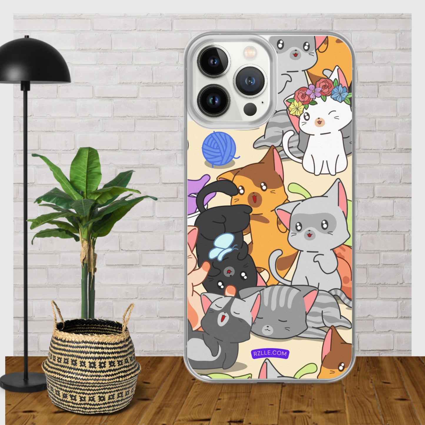 Cute Kawaii Cats Clear Case for iPhone®