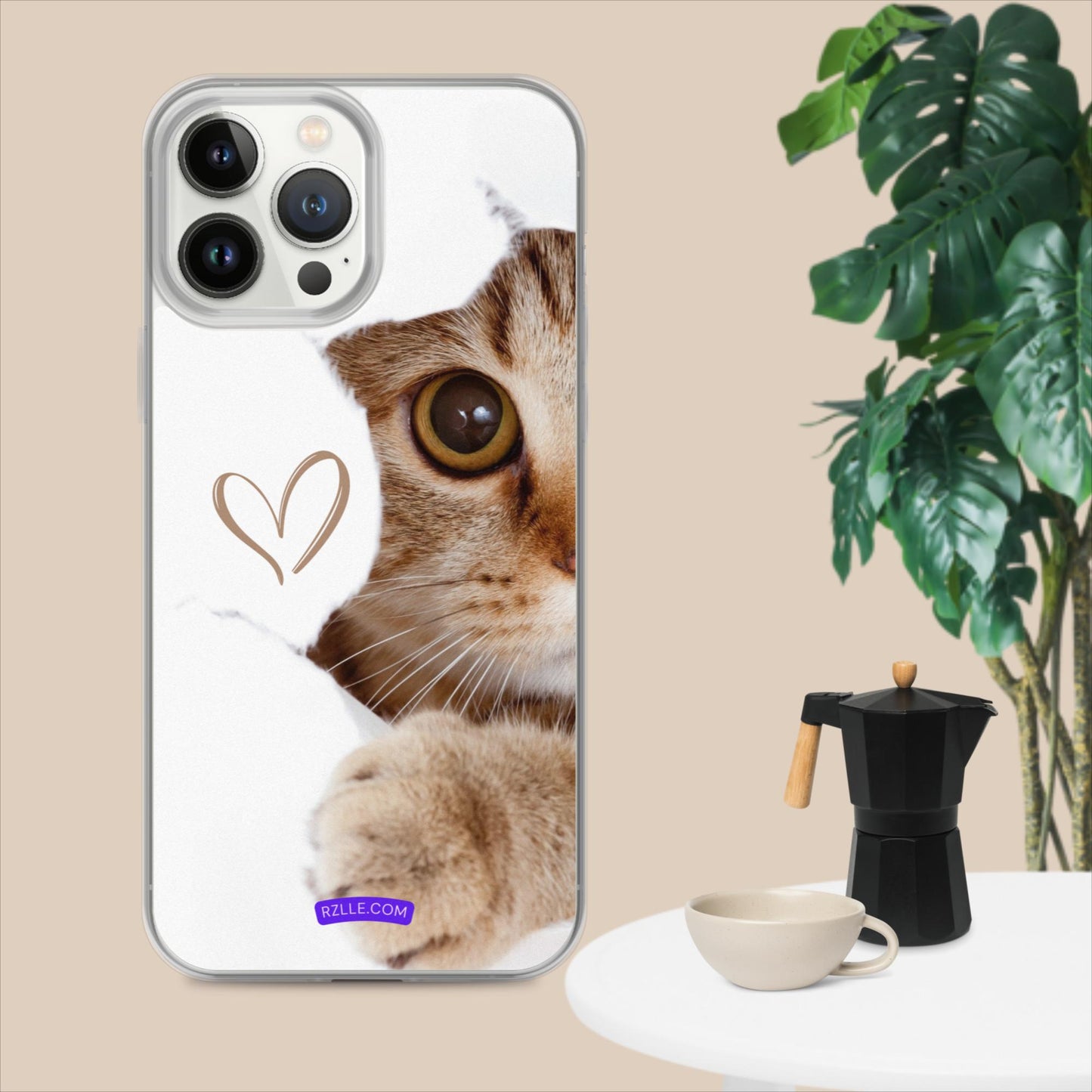 Cute Cat Peeking  Clear Case for iPhone®