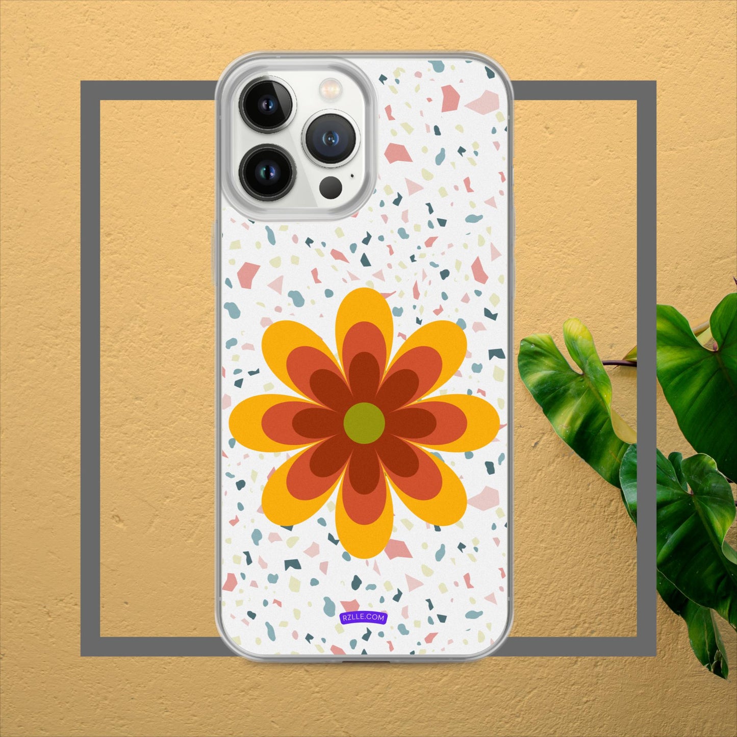 Big Retro Flower Clear Case for iPhone®