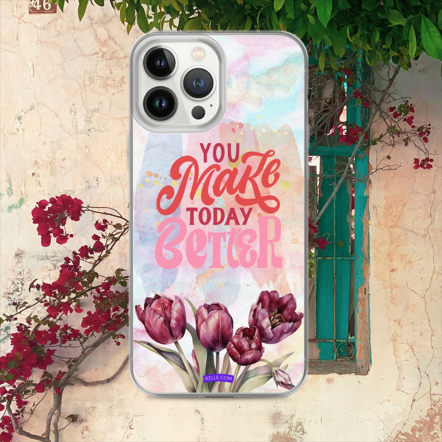 Tulips Flower In Watercolor Clear Case for iPhone®