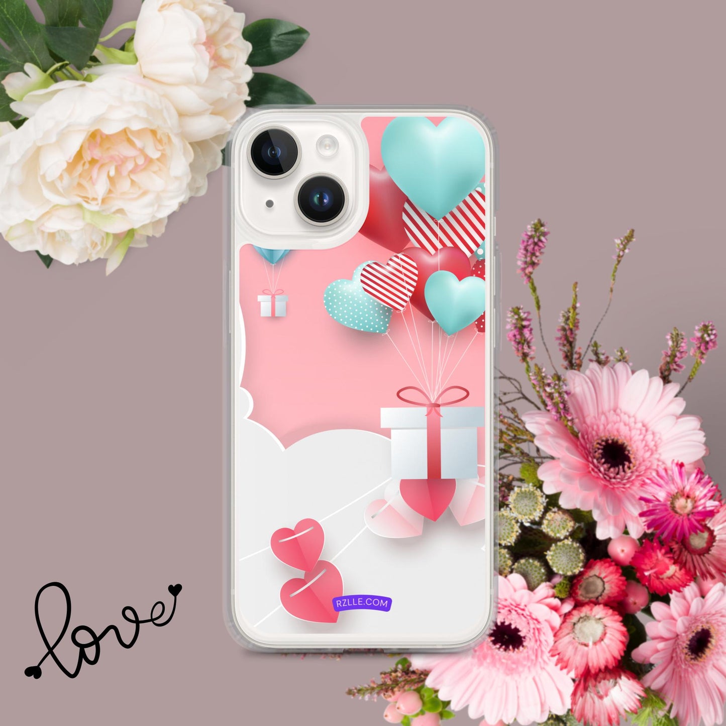 Hearts & Gifts Clear Phone Case for iPhone®